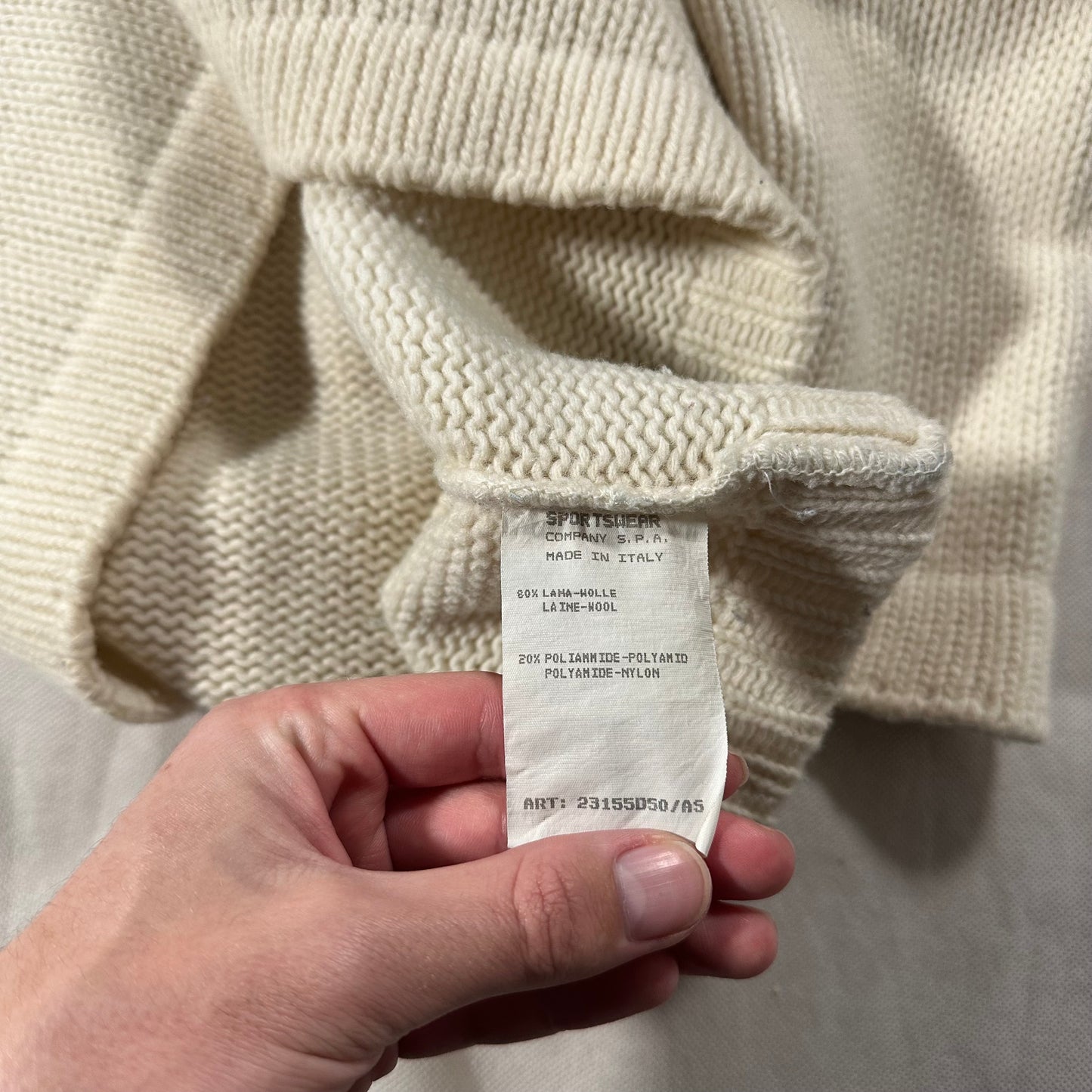 Stone Island 1995 Wool High Neck Sweatshirt Jumper