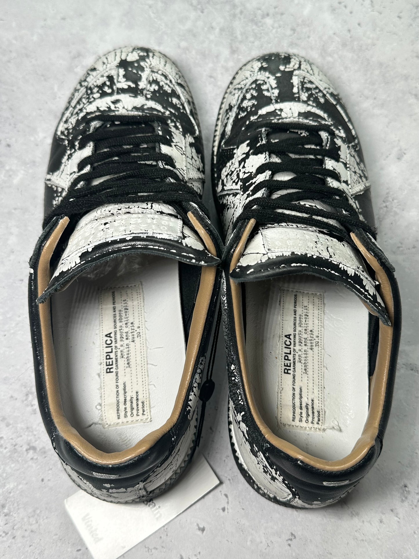 Maison Margiela GAT Low Paint Cracked Sneakers