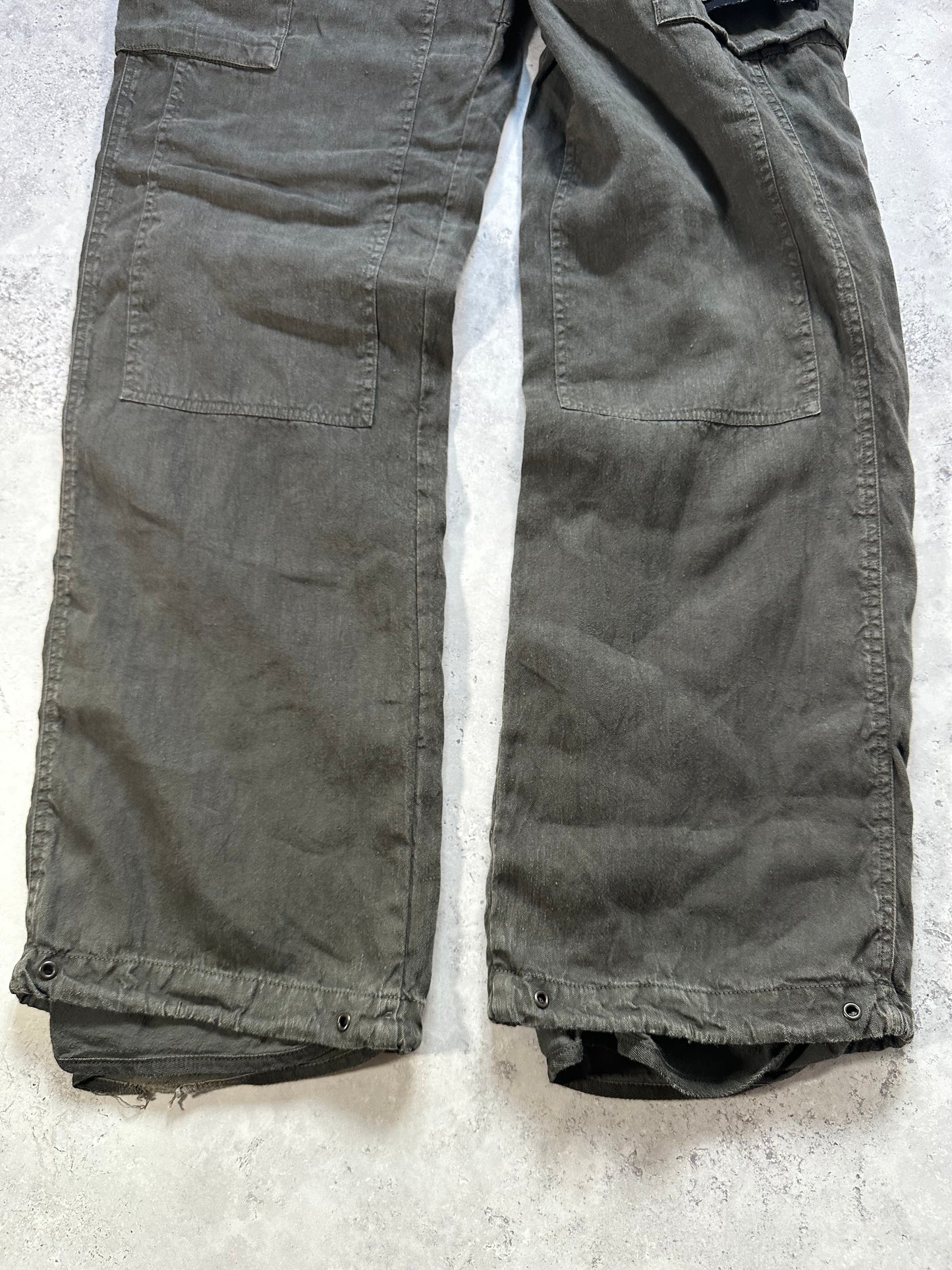 Stone Island AW2005 Linen Nylon Cargo Trousers by Paul Harvey (50 / W32)