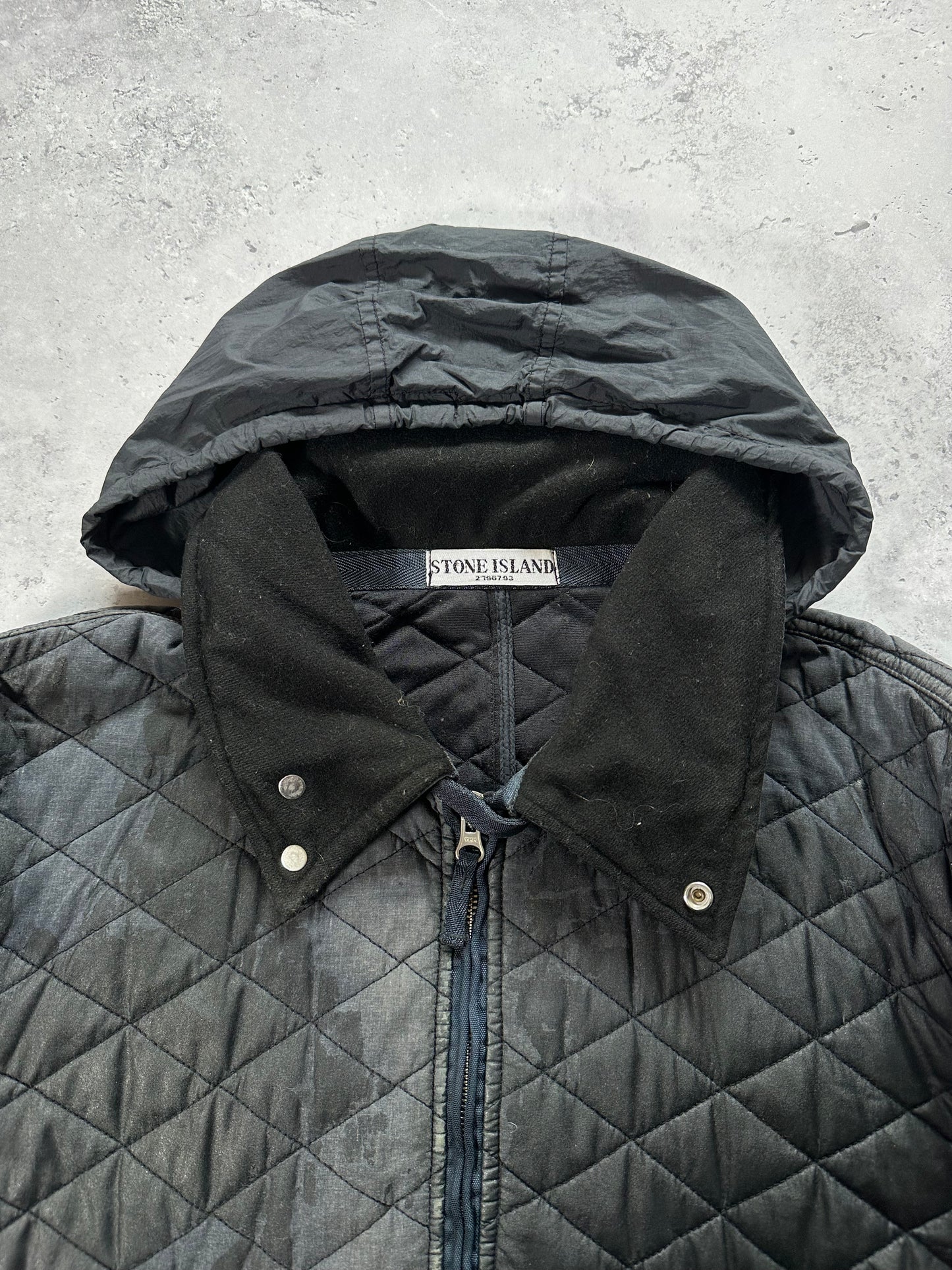 Stone Island 2010 Diamond Stitch Quilted Waxed Jacket (L)