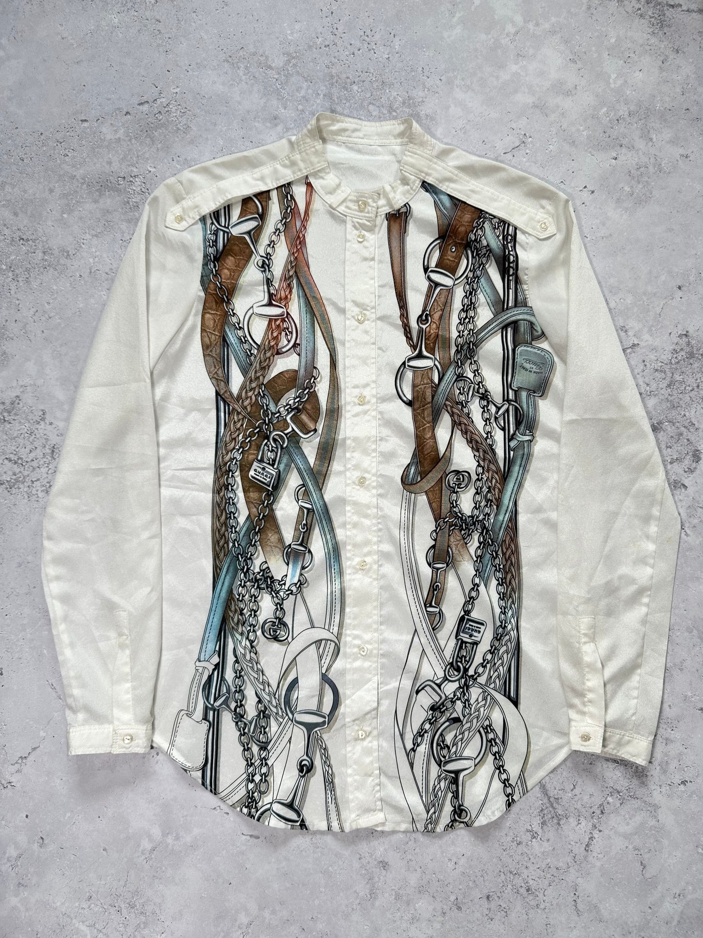 Gucci 2010 Horsebit Silk Longsleeve Shirt