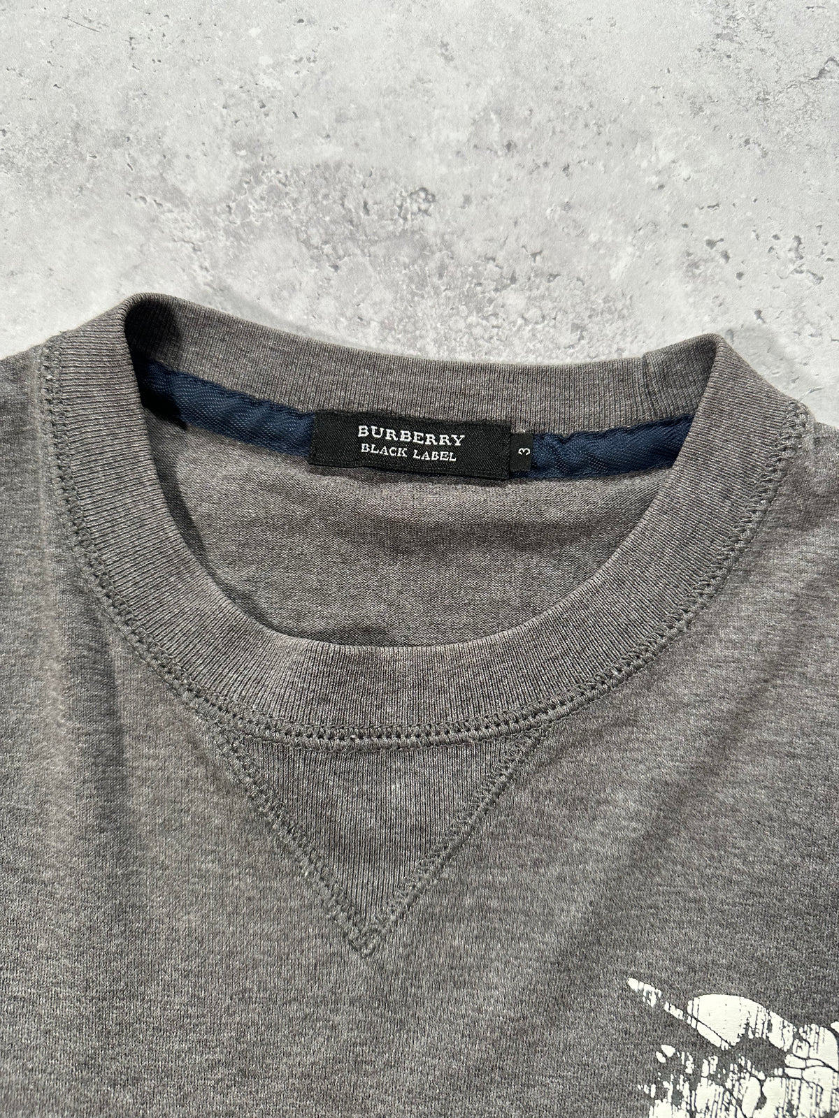 Burberry Black Label 2007 Arm Spellout Crewneck Longsleeve Tshirt (M)