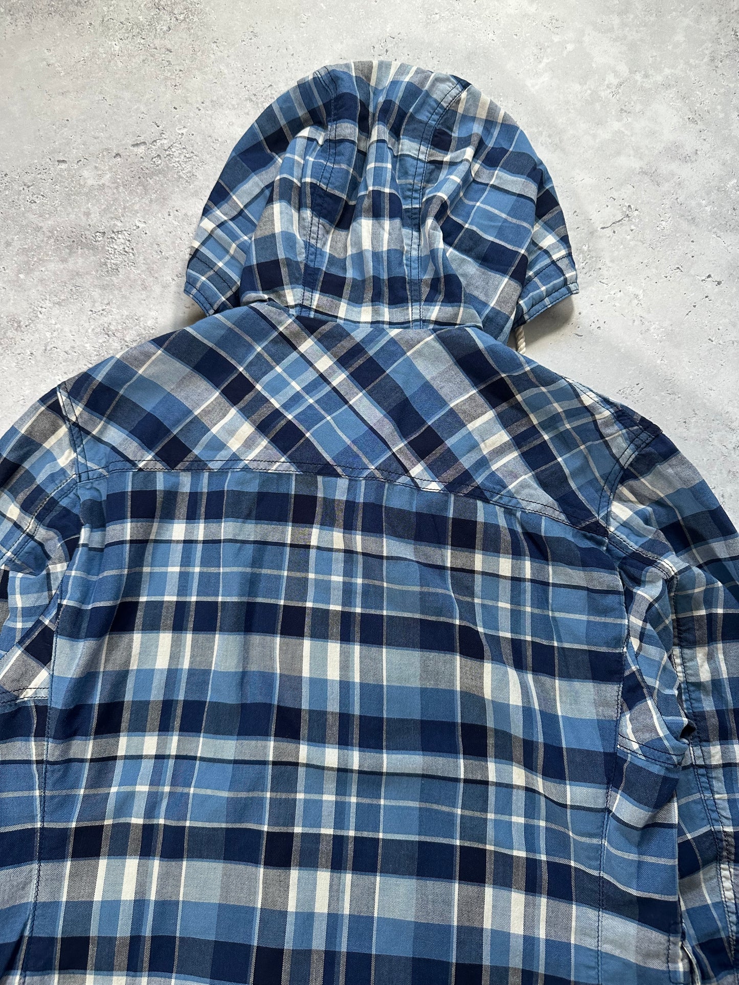 Burberry Black Label 2007 Plaid Hooded Jacket (M)