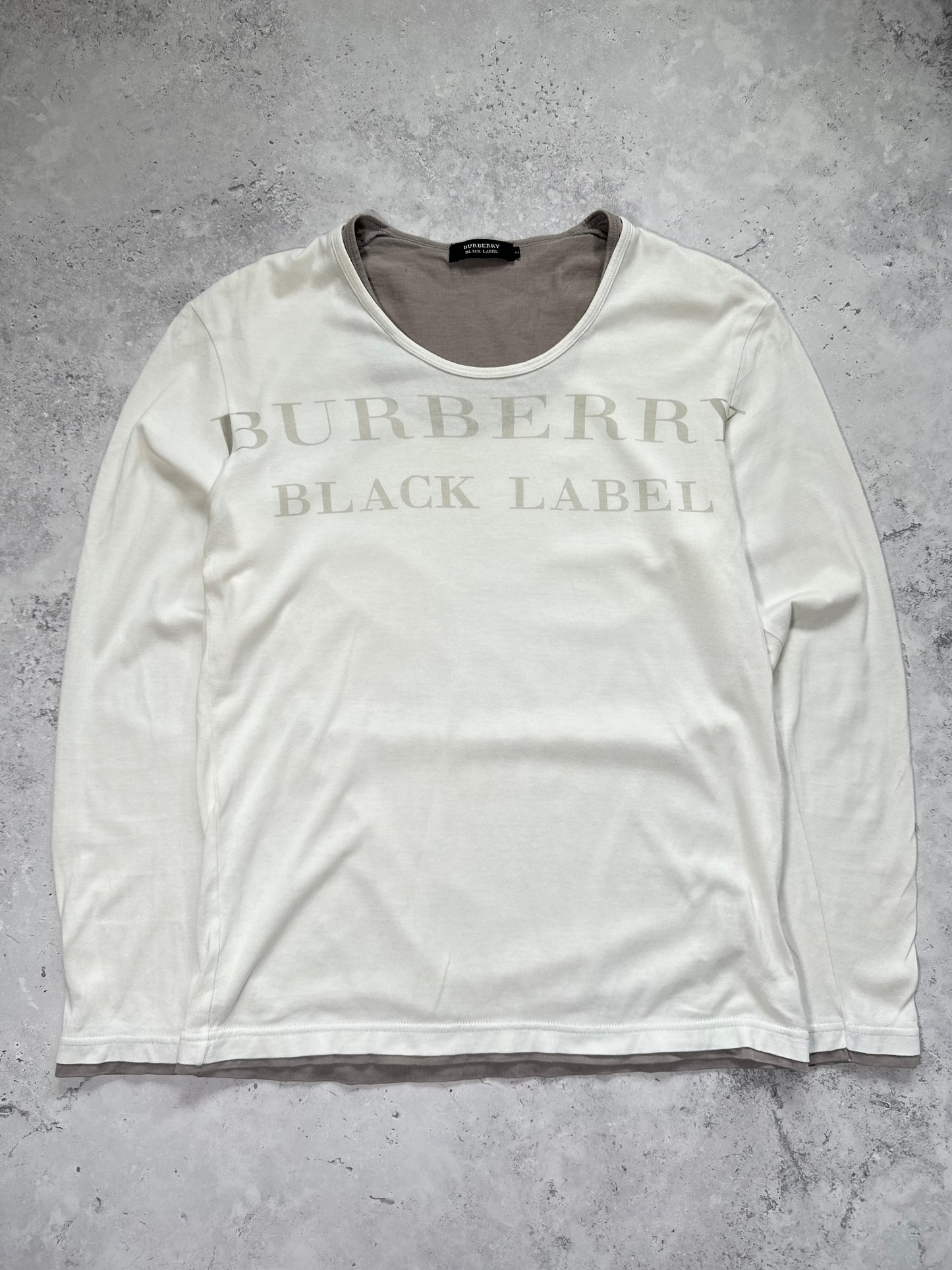 Burberry Black Label 2008 Big Spellout Longsleeve T-shirt (S)