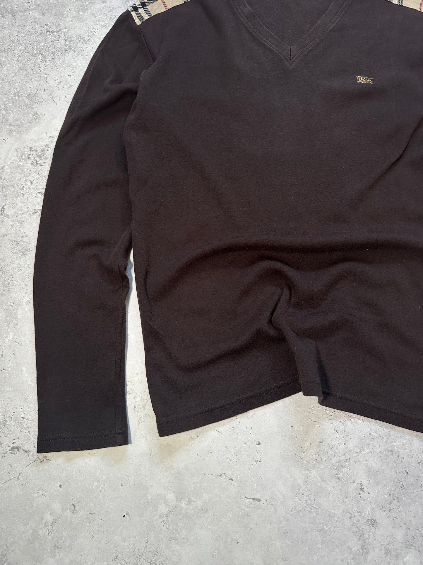 Burberry Black Label Longsleeve Shoulder Check T-Shirt