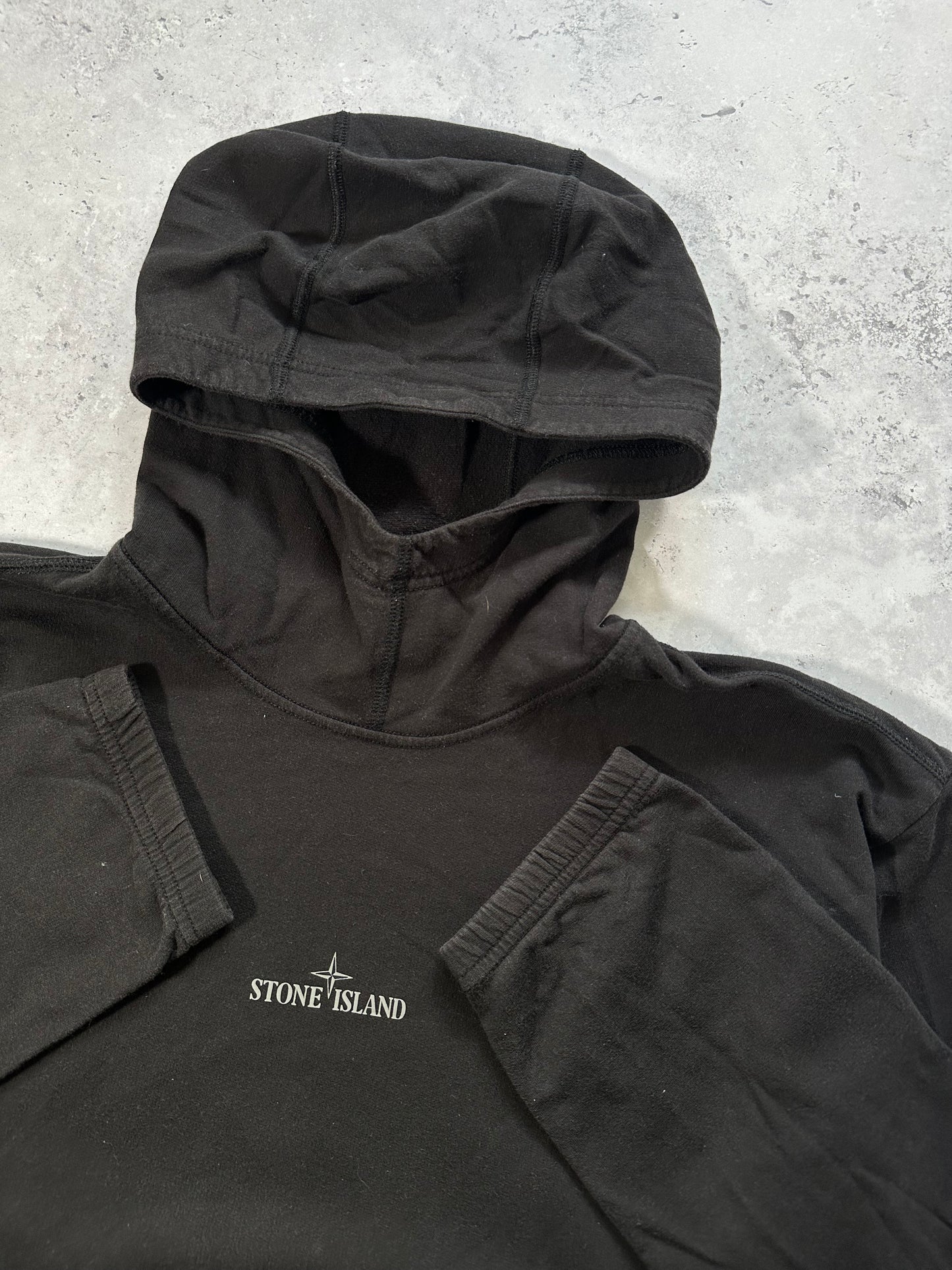 Stone Island Reflective Panel Spell Out Hoodie (L)