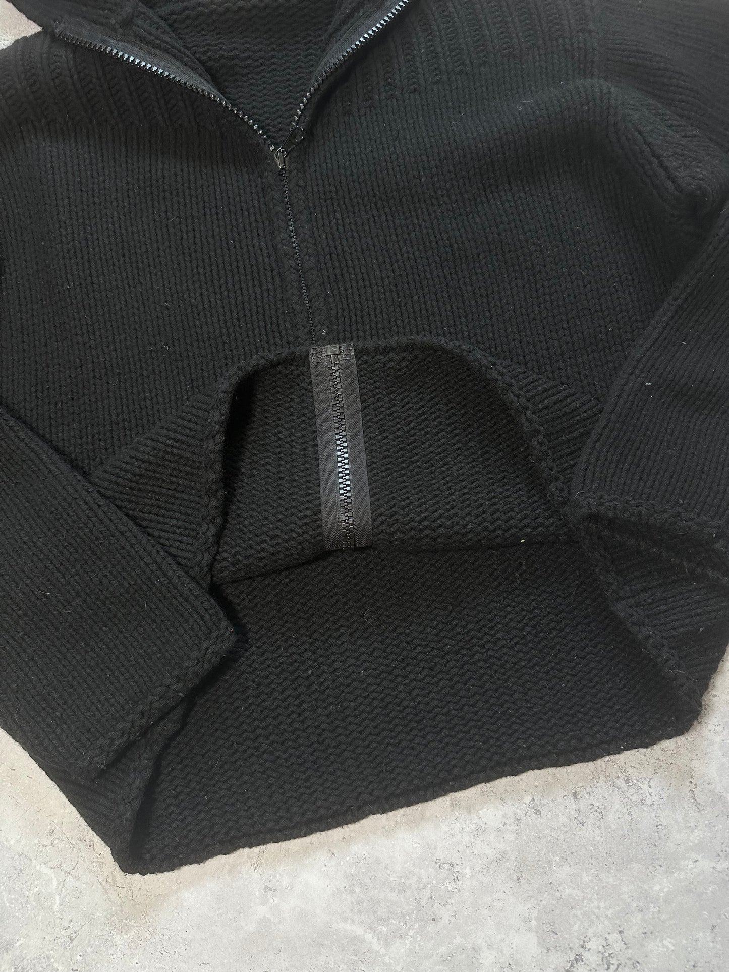 Stone Island AW2001 Heavyweight President Knit Zip Jacket (XXL)