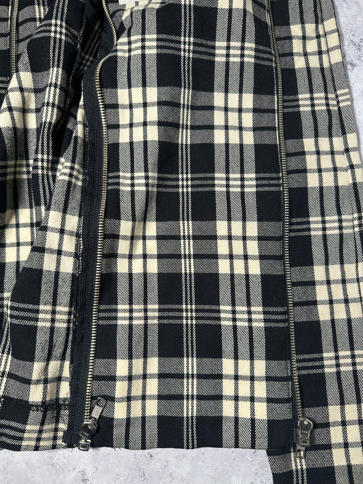 Issey Miyake I.S Plaid Double Zip Jacket