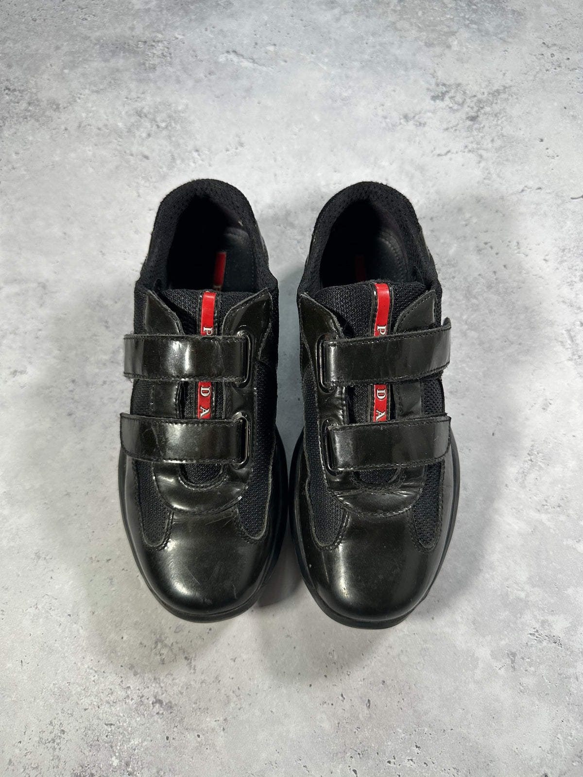Prada Linea Rossa America’s Cup Sneakers in Patent Deep Green (fits UK4/EU37/ US5. Insole 23.5cm)