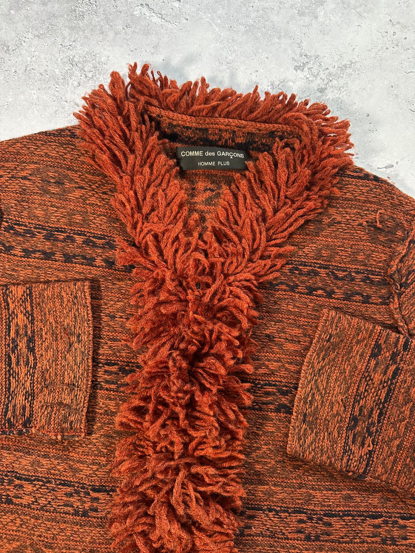 Comme Des Garçons Homme Plus 1999 Fringe Wool Knit Zip Jumper (M/L)