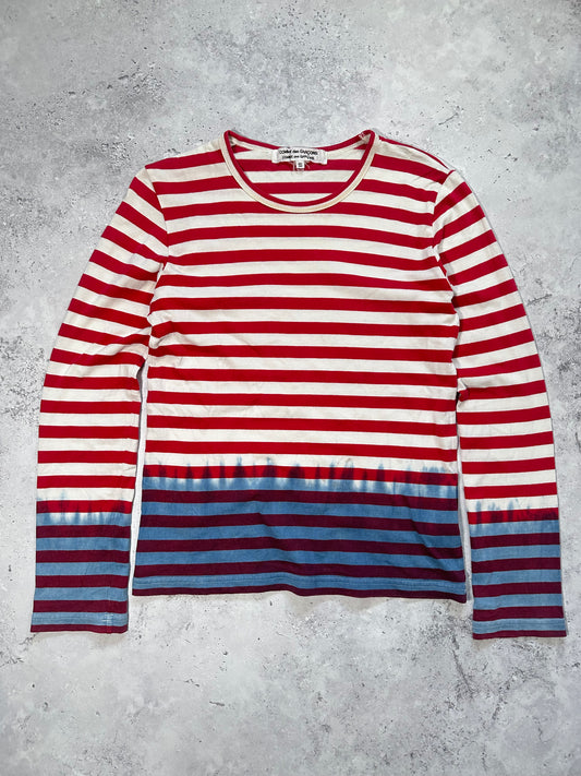Comme des Garçons AD2007 Dip Dyed Stripe Longsleeve Tshirt (XS)