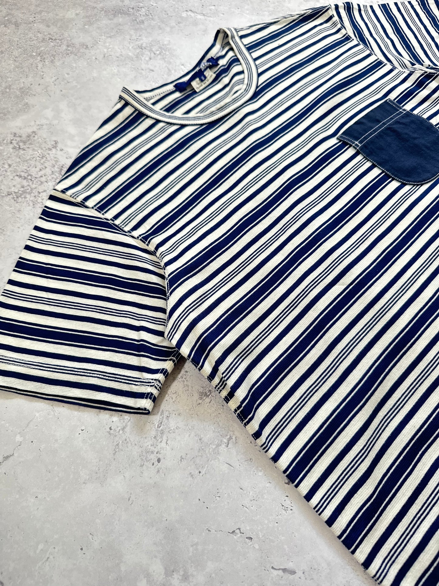 Junya Watanabe MAN Comme Des Garçons AD2017 Striped Pocket Tshirt (M)