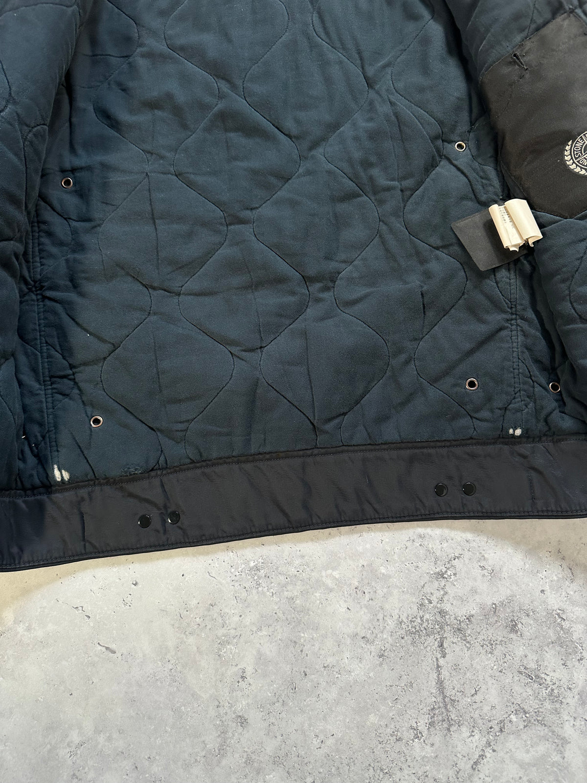 Stone Island AW2012 Heavy Nylon Quilted MA-1 Hooded Jacket (L-M)