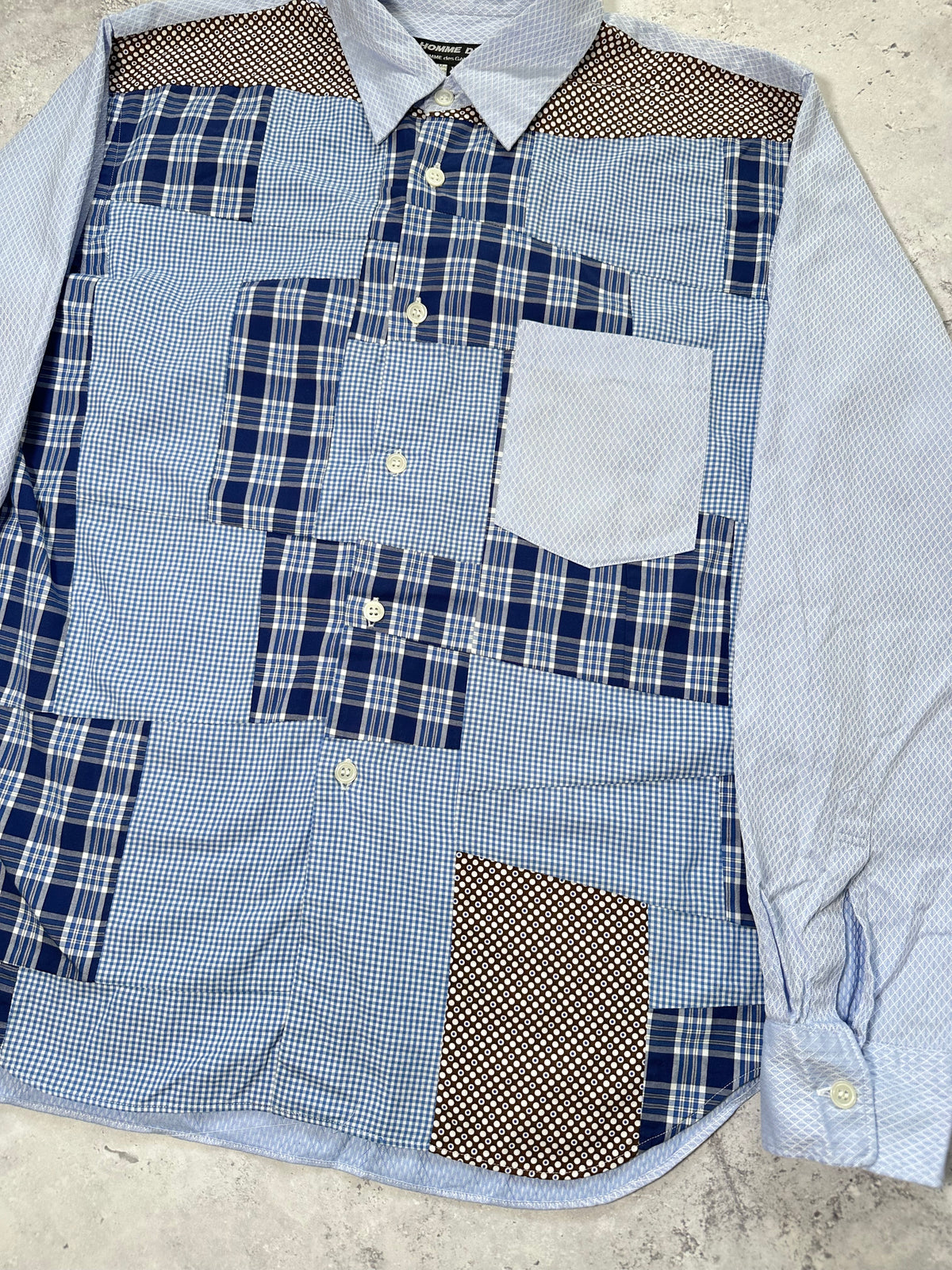 Comme des Garçons Homme Deux AD2016 Patchwork Longsleeve Shirt (S)