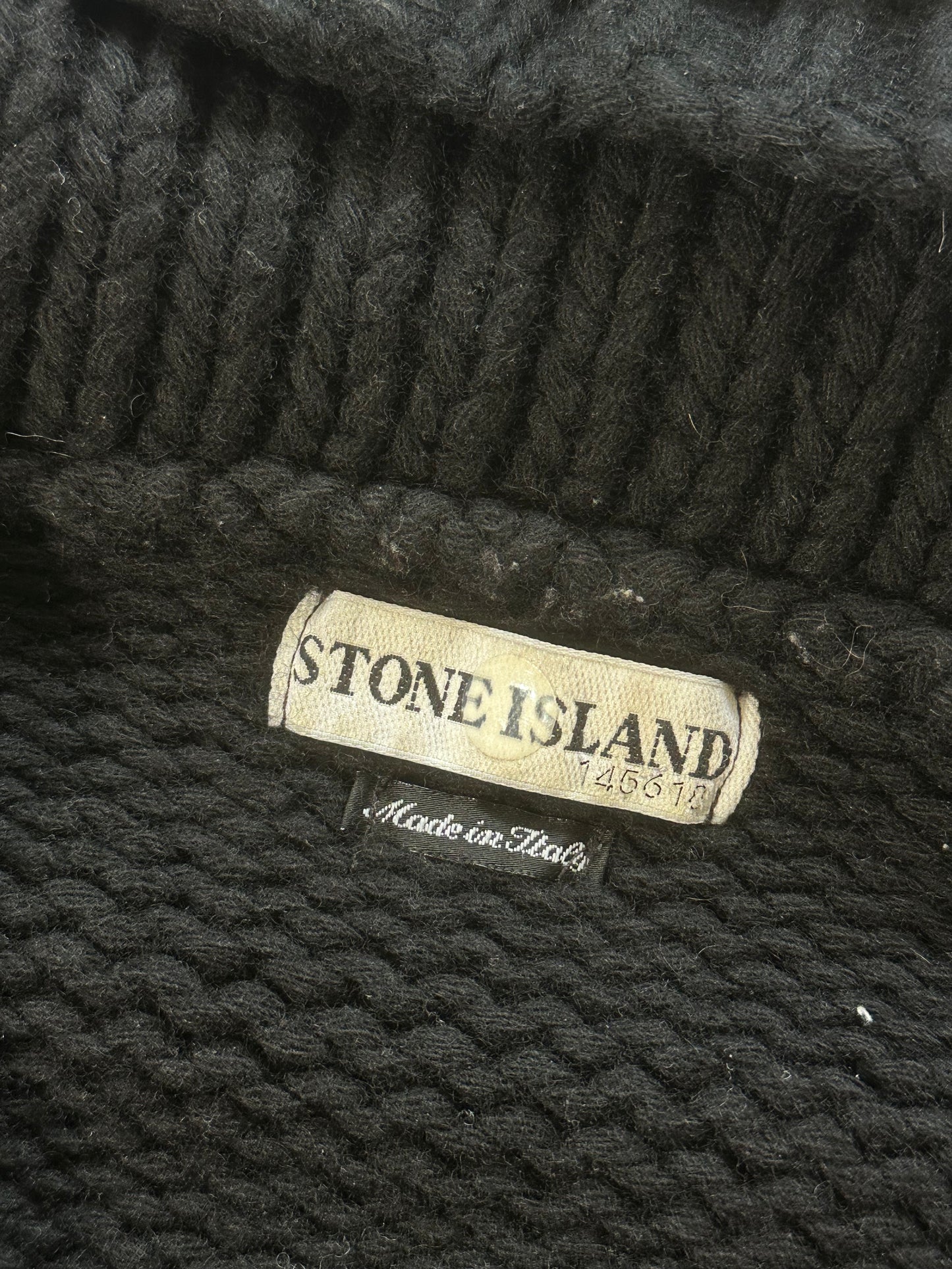 Stone Island AW2001 Heavyweight President Knit Zip Jacket (XXL)