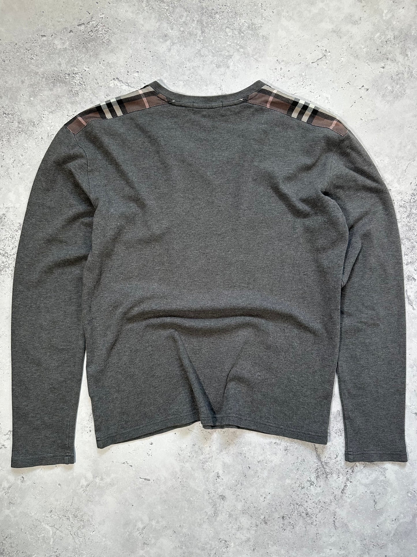 Burberry Black Label 2007 Shoulder Check Longsleeve T-Shirt (S)