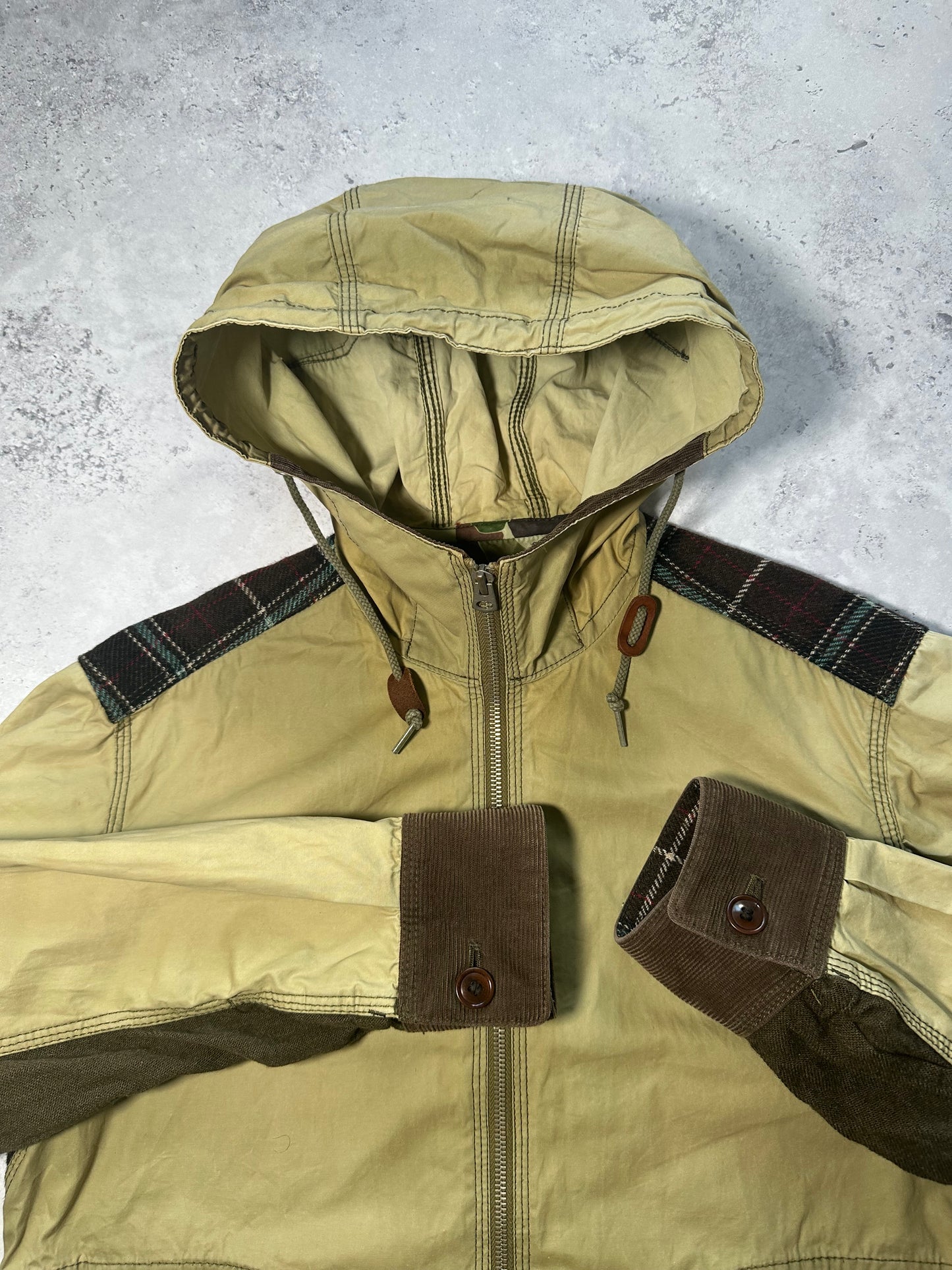 Junya Watanabe MAN Comme des Garçons AD2010 Plaid Patchwork Hooded Jacket (S/M)