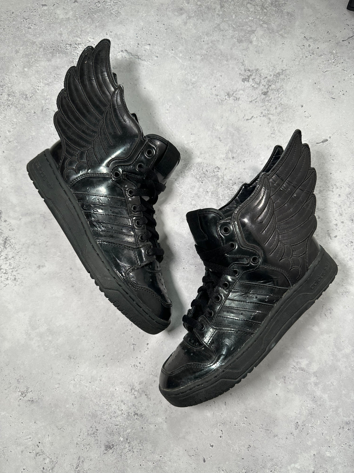Adidas x Jeremy Scott 2012 JS Wings 2.0 Patent Black Sneakers