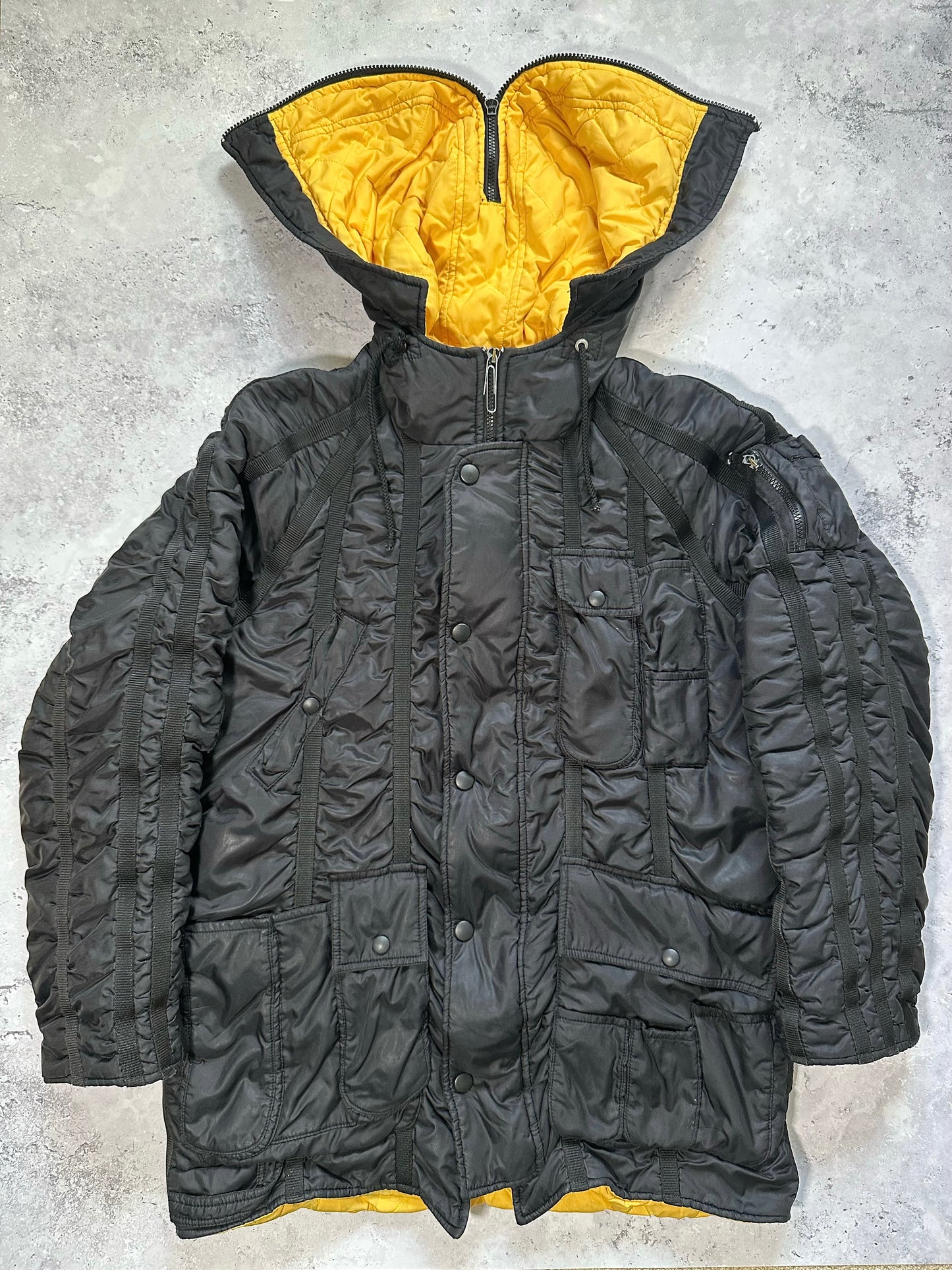 Dolce & Gabbana 2003 Bondage Cargo Black Hooded Jacket (M/L)