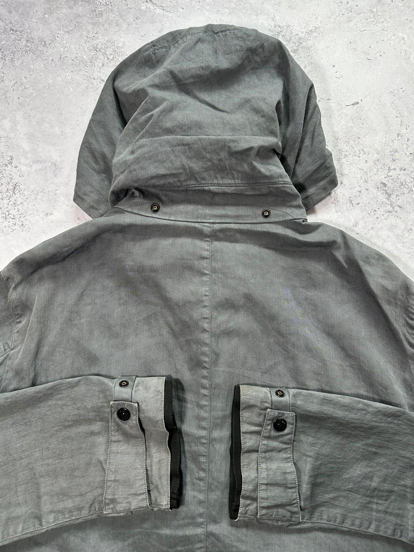 Stone Island 2011 Garment Dyed Lino Mix Parka Jacket (XXL)