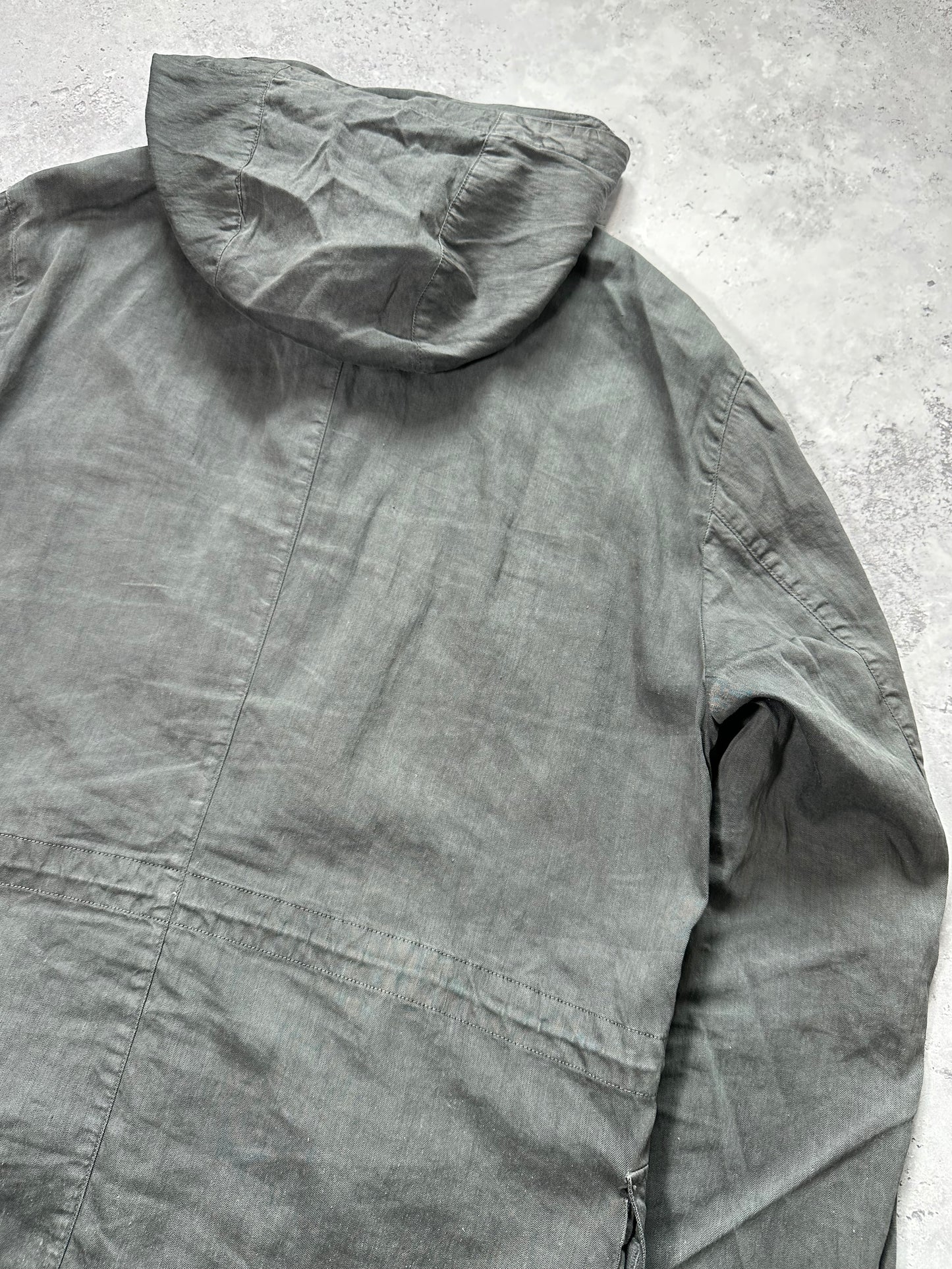 Stone Island 2011 Garment Dyed Lino Mix Parka Jacket (XXL)
