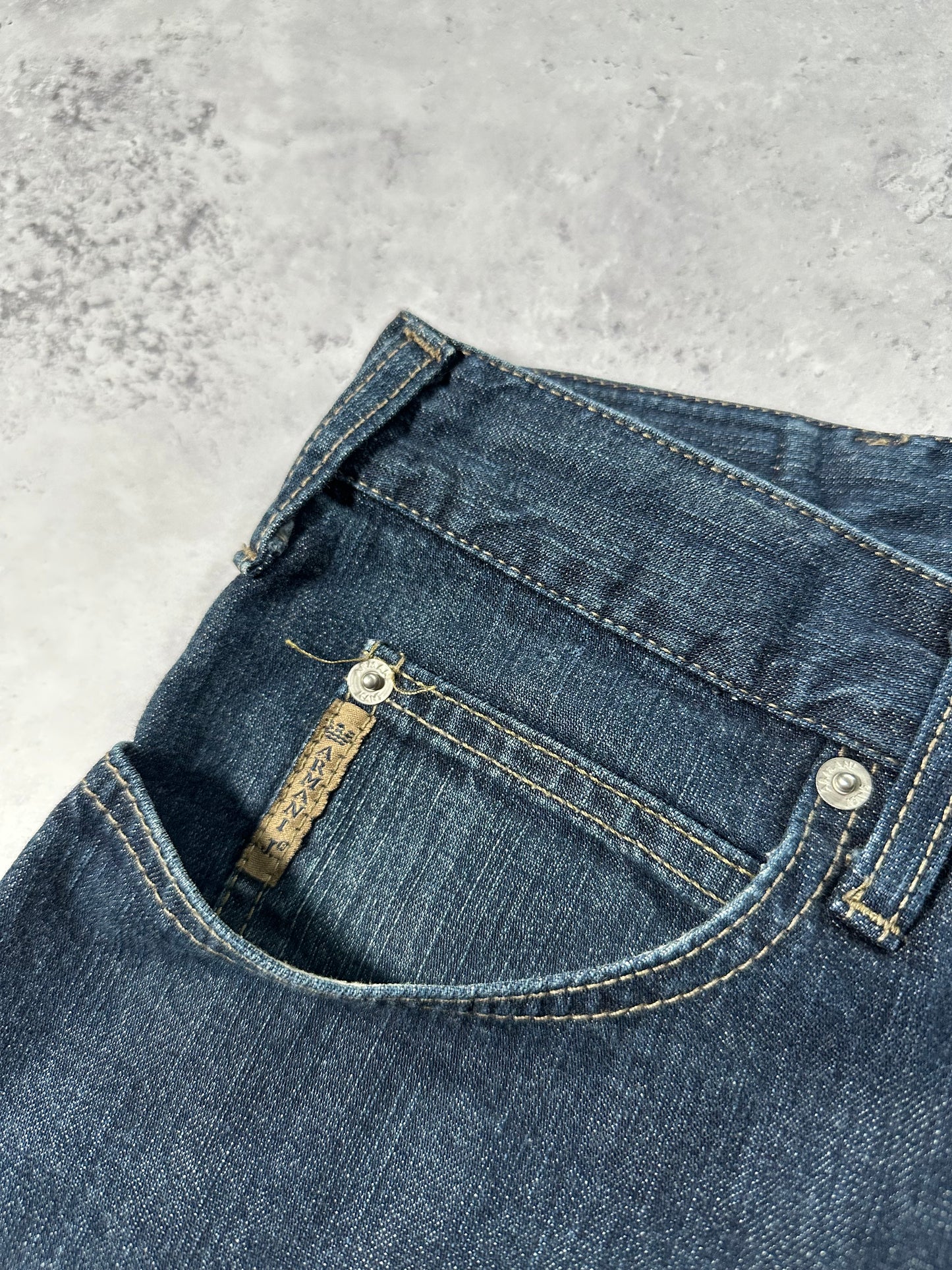Armani Jeans Relaxed Fit Dark Wash Jeans W32