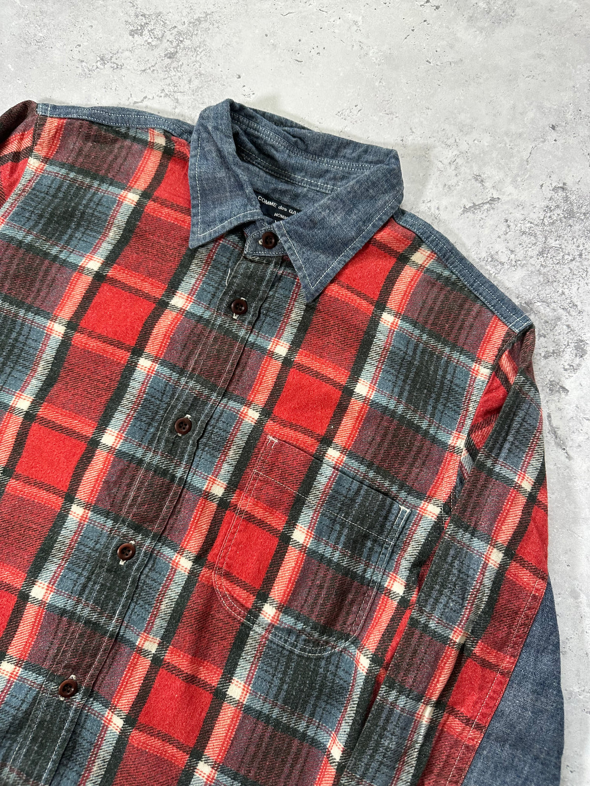 Comme des Garçons Homme AD2013 Plaid Tartan Longsleeve Shirt (XS-S)