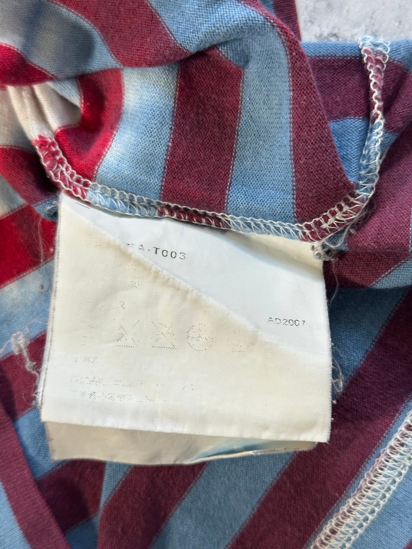 Comme des Garçons AD2007 Dip Dyed Stripe Longsleeve Tshirt (XS)