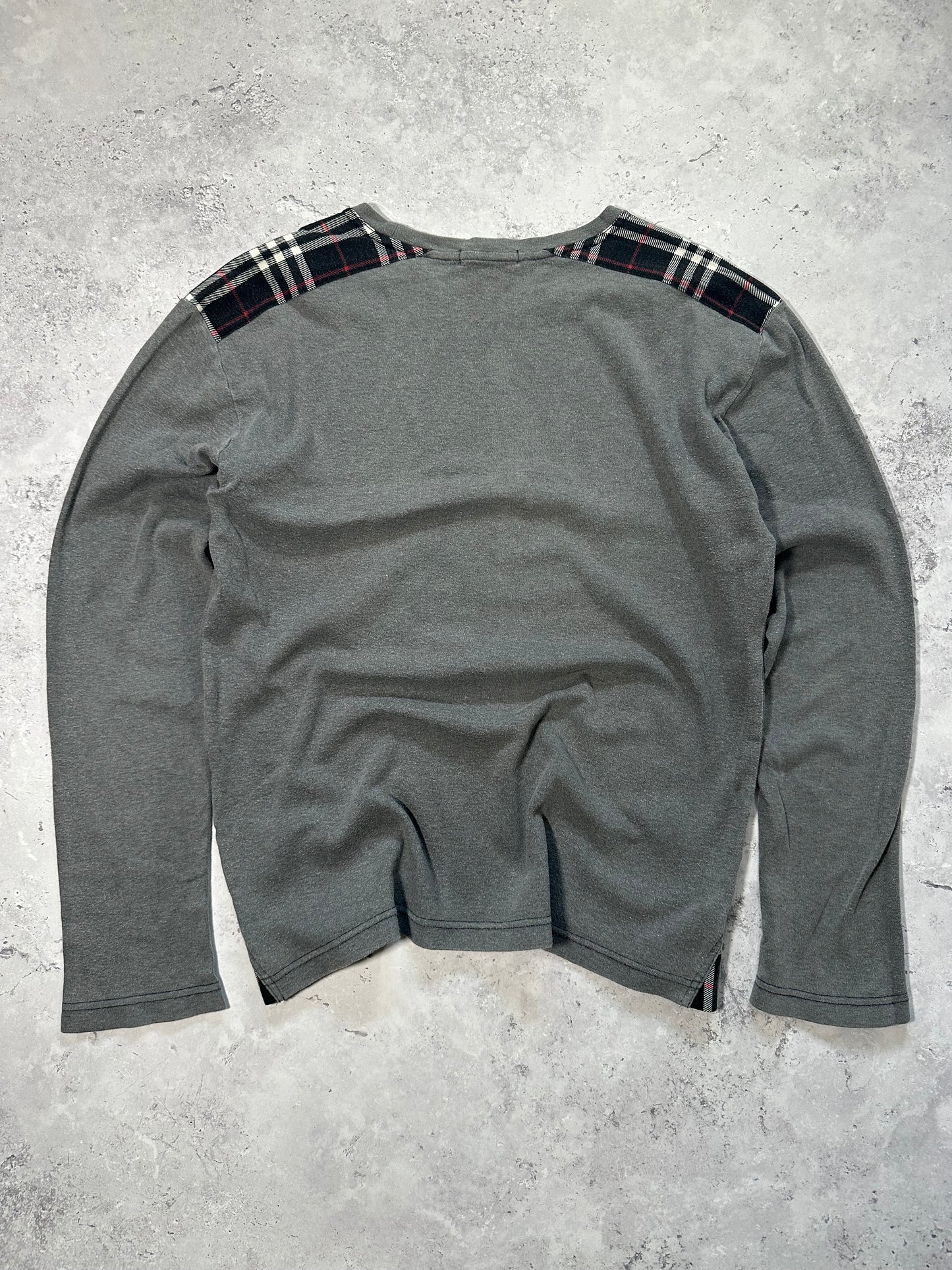 Burberry Black Label 2008 Shoulder Check Longsleeve Tshirt (M)