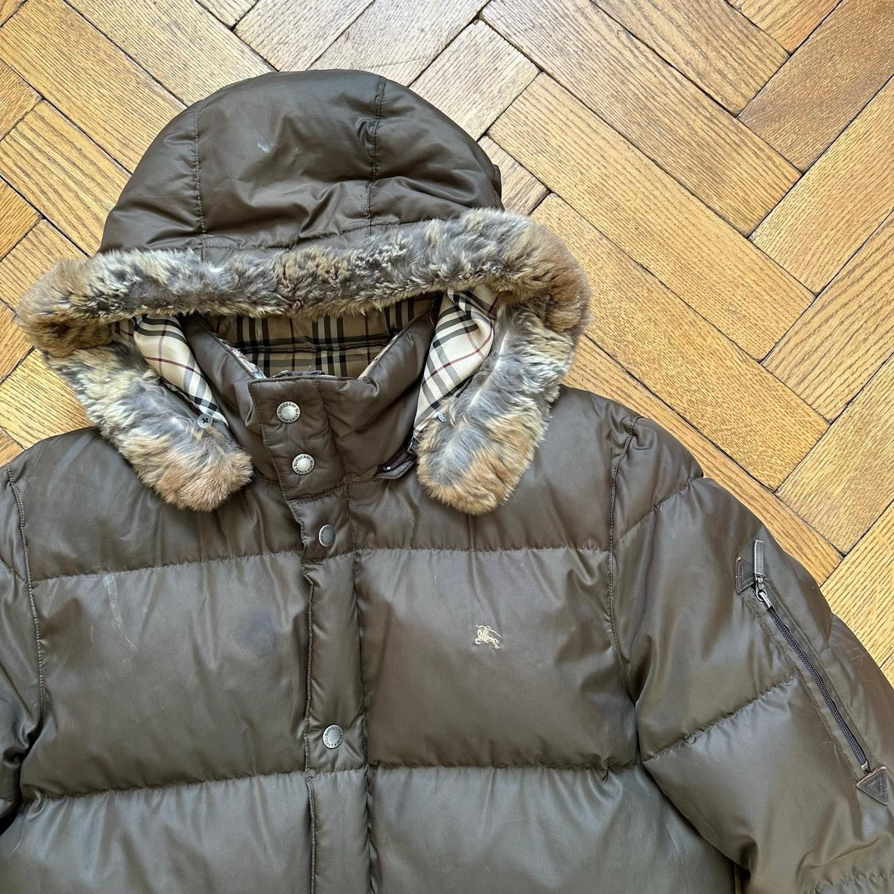 Burberry Black Label Fur Hood Puffer Jacket LL