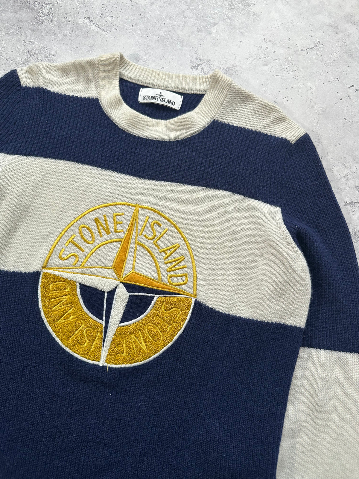 Stone Island AW2018 Compass Striped Sweatshirt (M)