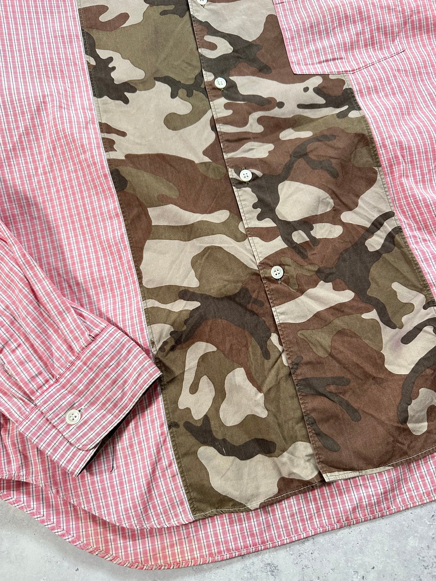 Comme des Garçons Homme AD2011 Camo Plaid Longsleeve Shirt (L)
