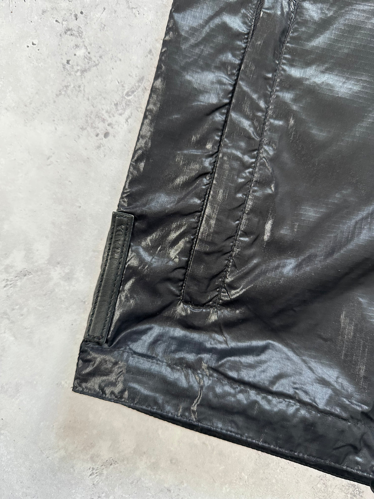 Prada Sport 2006 Black Tab Glossy Shell Zip Jacket (S)