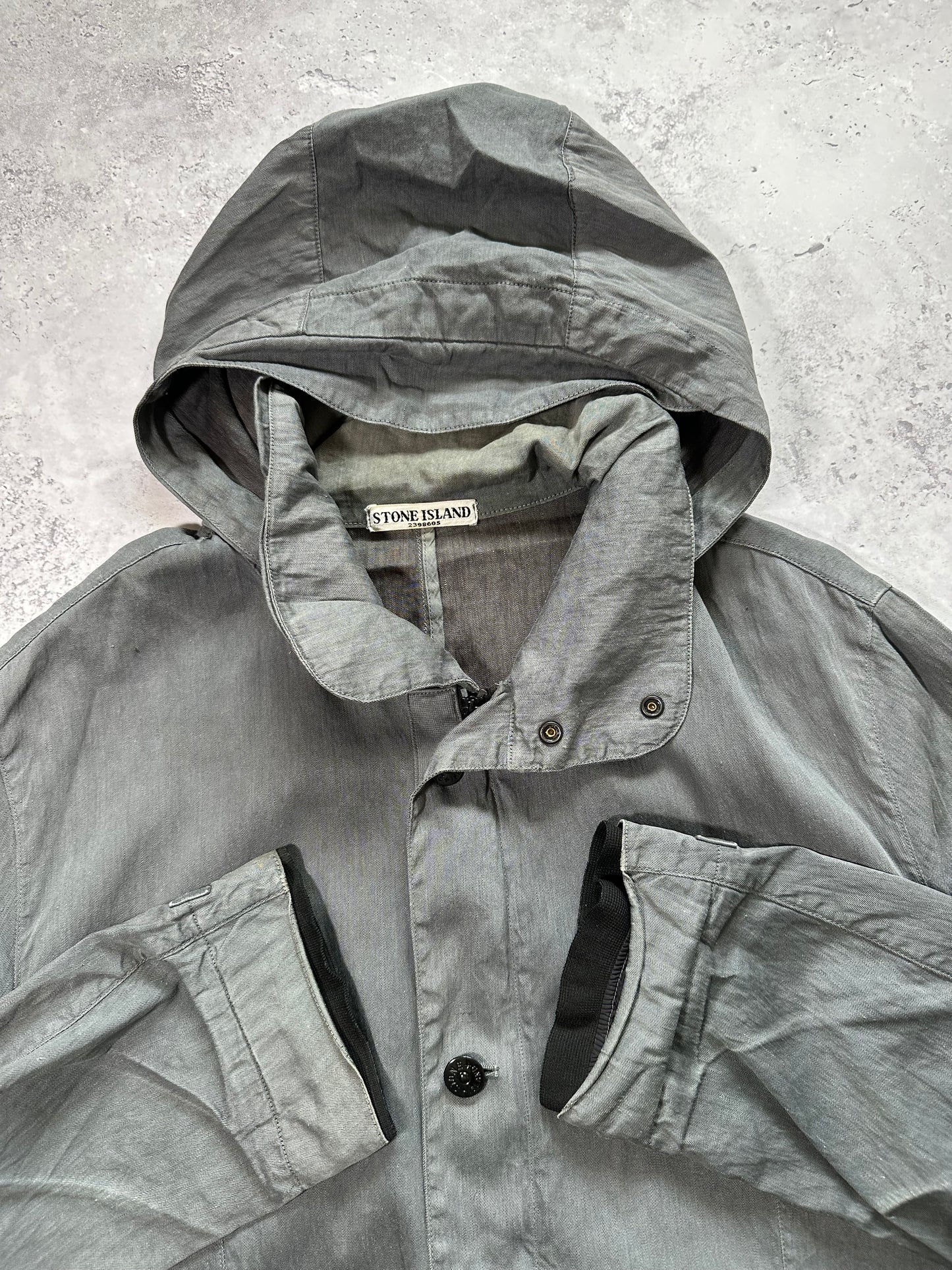 Stone Island 2011 Garment Dyed Lino Mix Parka Jacket (XXL)