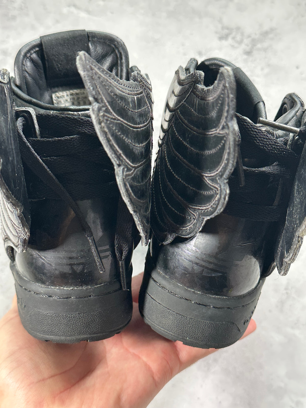 Adidas x Jeremy Scott 2012 JS Wings 2.0 Patent Black Sneakers