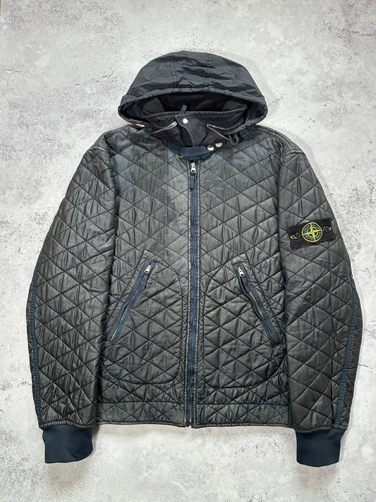 Stone Island 2010 Diamond Stitch Quilted Waxed Jacket (L)