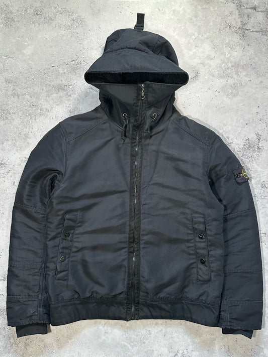 Stone Island AW2012 Heavy Nylon Quilted MA-1 Hooded Jacket (L-M)