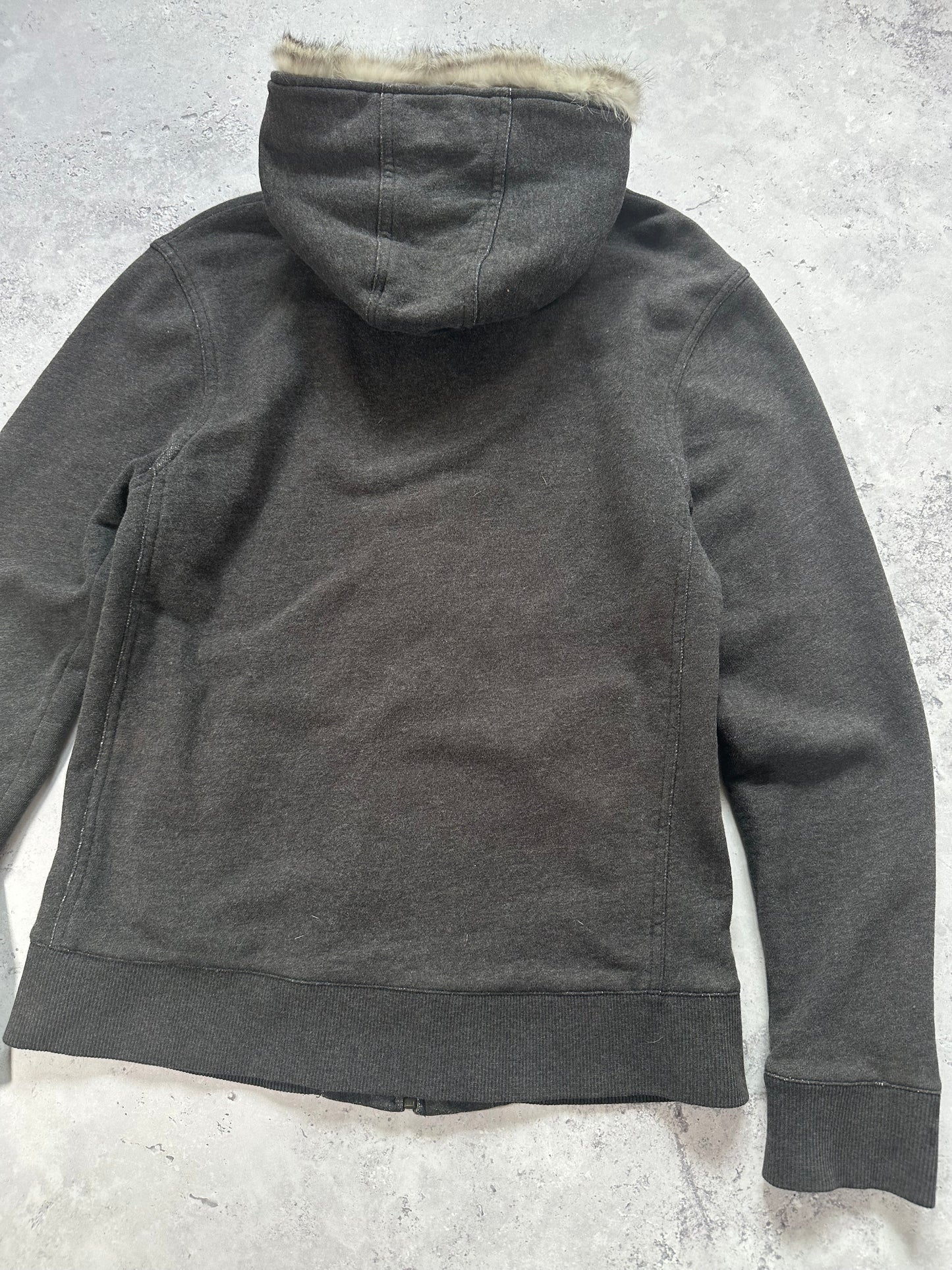 Burberry Black Label 2007 Fur Hood Zip Hoodie