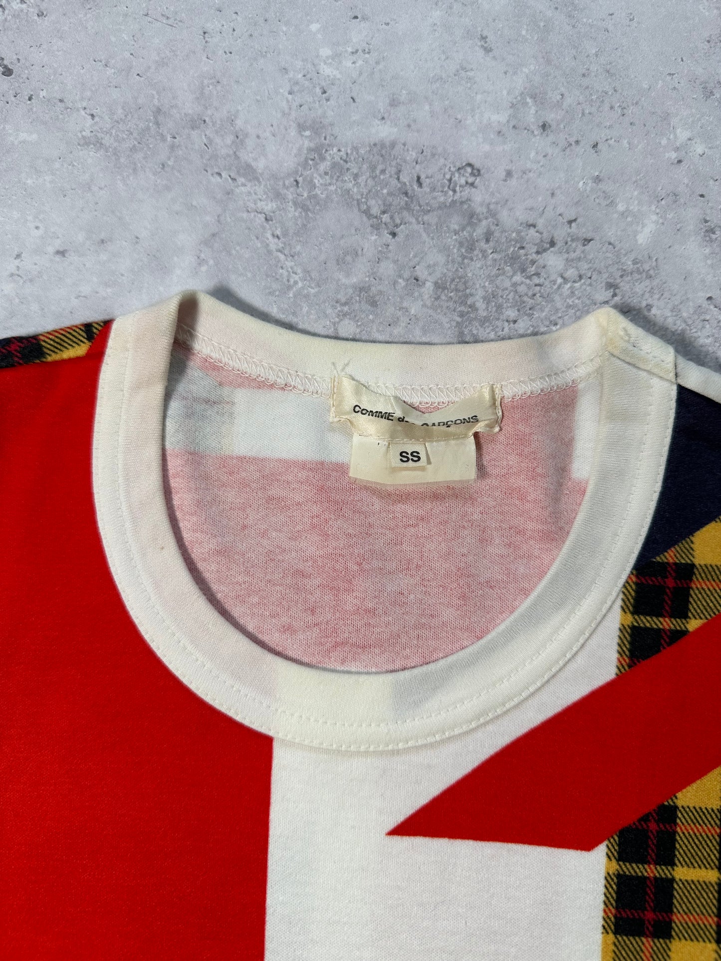 Comme Des Garçons 2005 Union Jack Plaid T-shirt