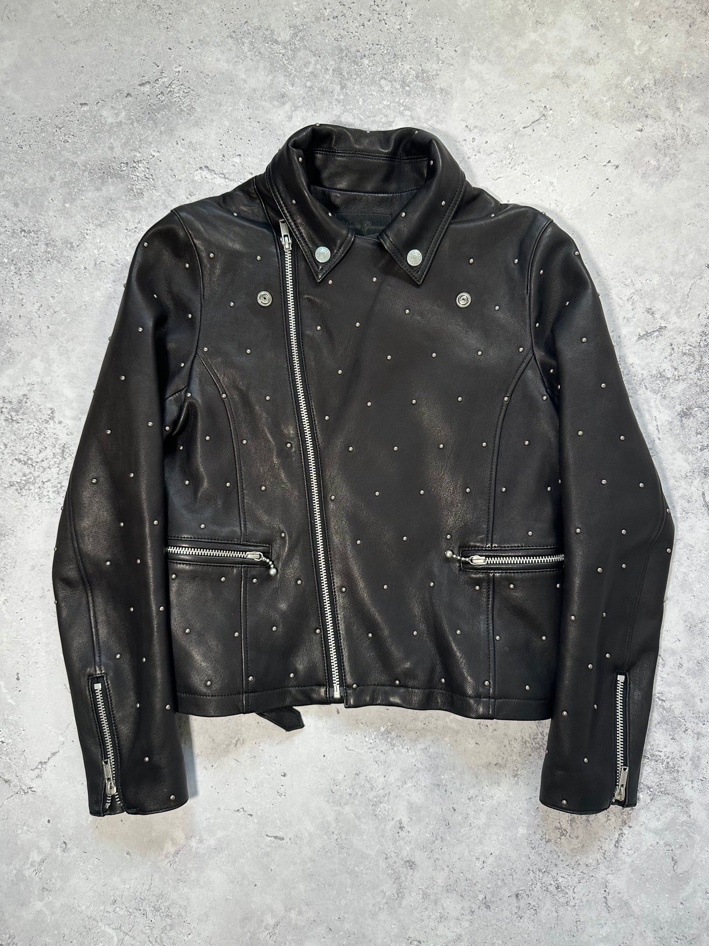 Hysteric Glamour 2011 Asymmetrical Zip Studded Biker Jacket