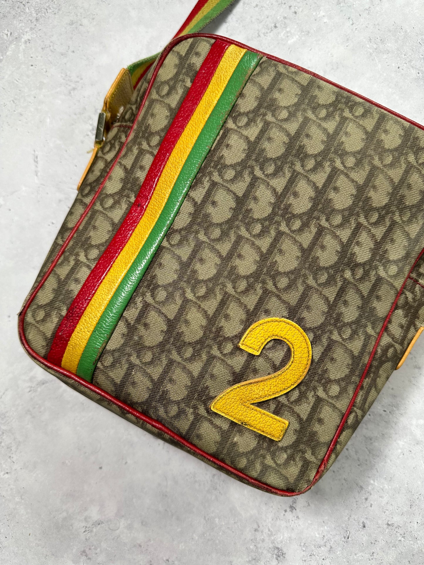 Christian Dior Rasta Trotter Monogram Messenger Bag by John Galliano