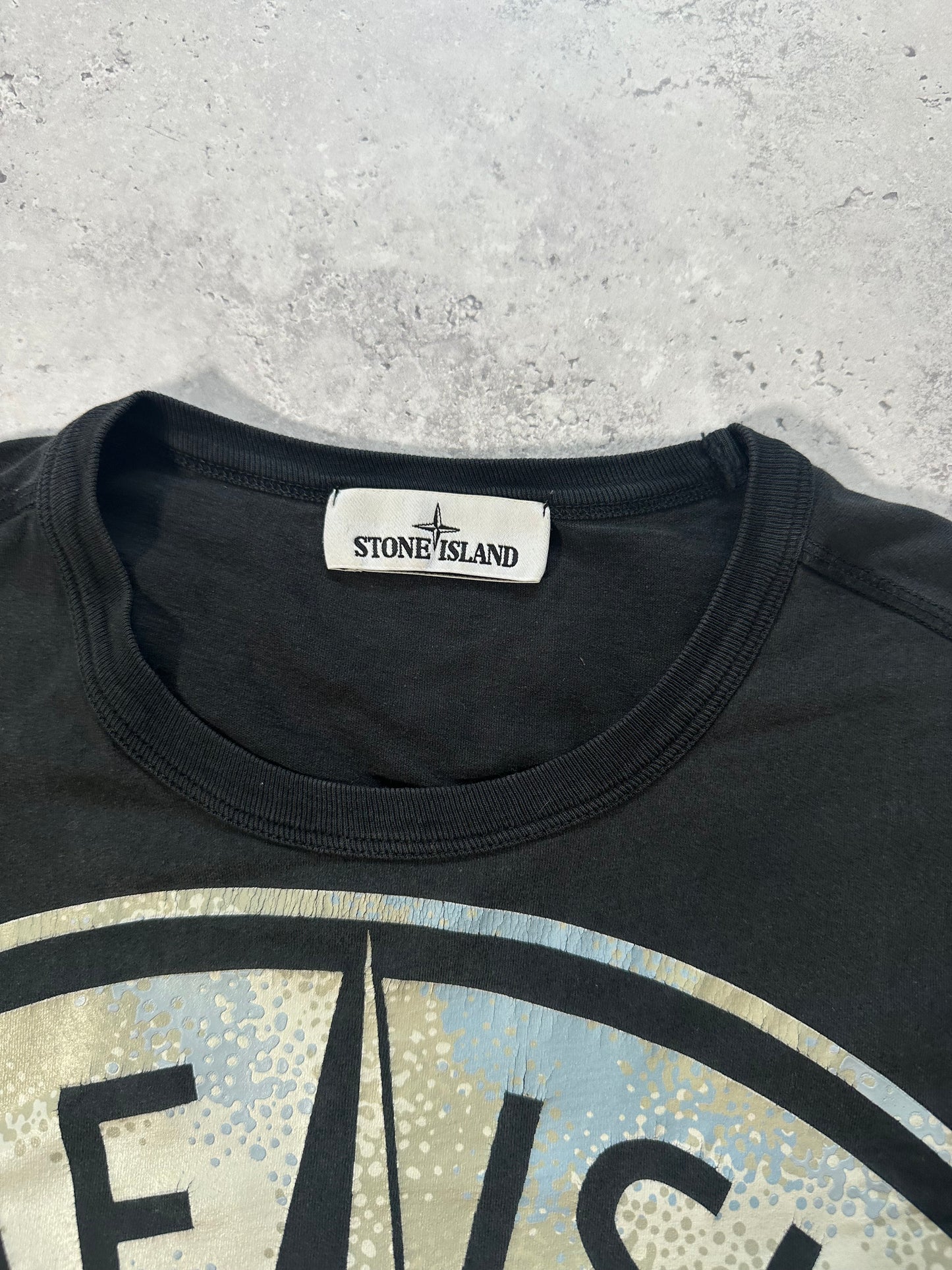 Stone Island Digi Camo Compass Spellout T-shirt (L)
