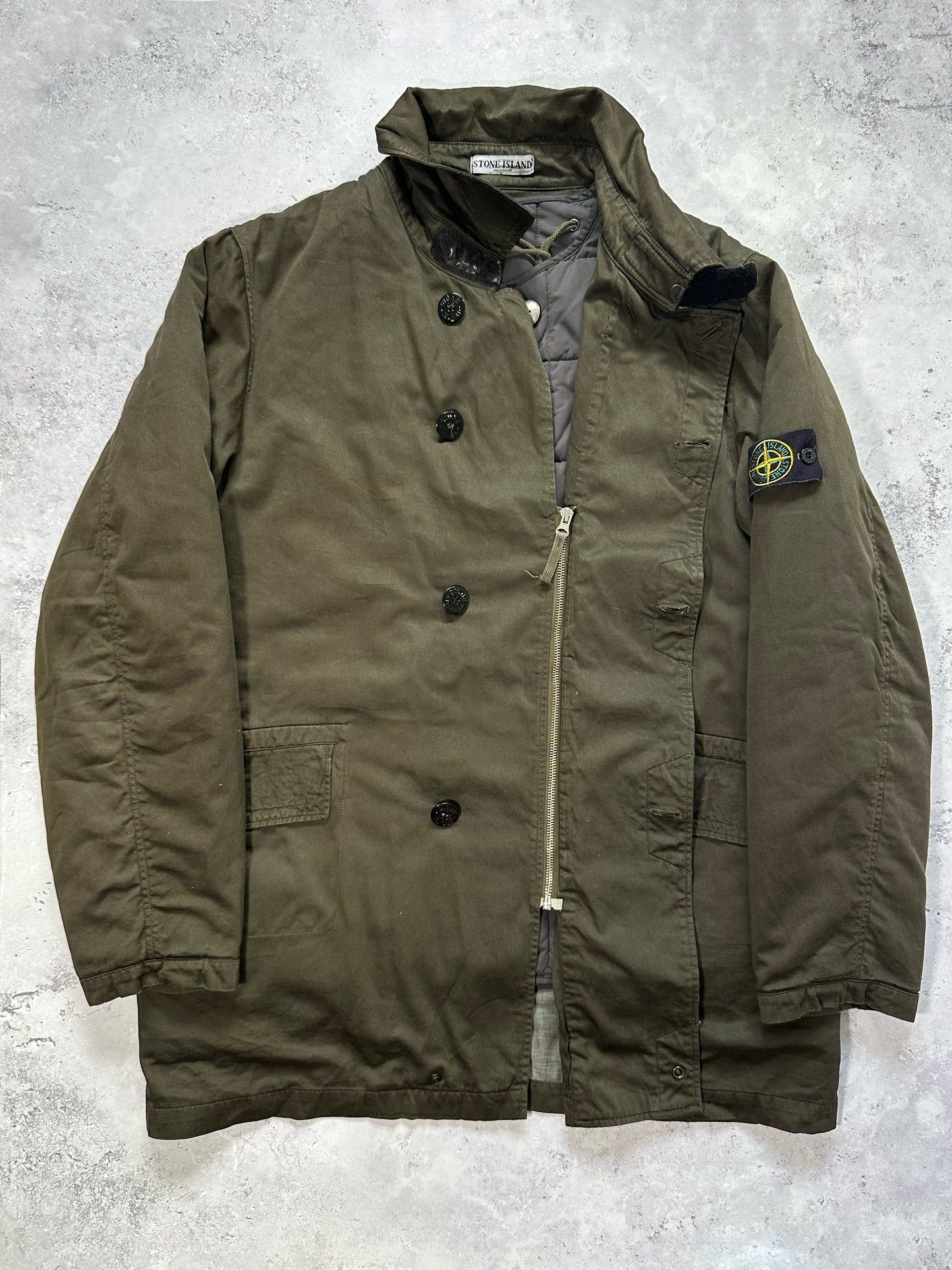 Stone Island 2003 Raso Gommato Jacket w/ Removable Liner (XL)