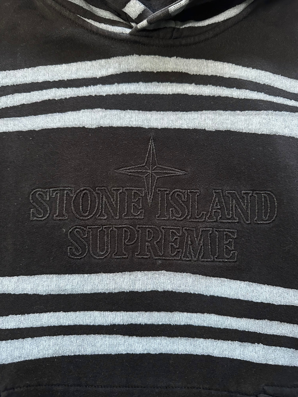 Stone Island x Supreme 2020 Striped Pullover Hoodie (M)