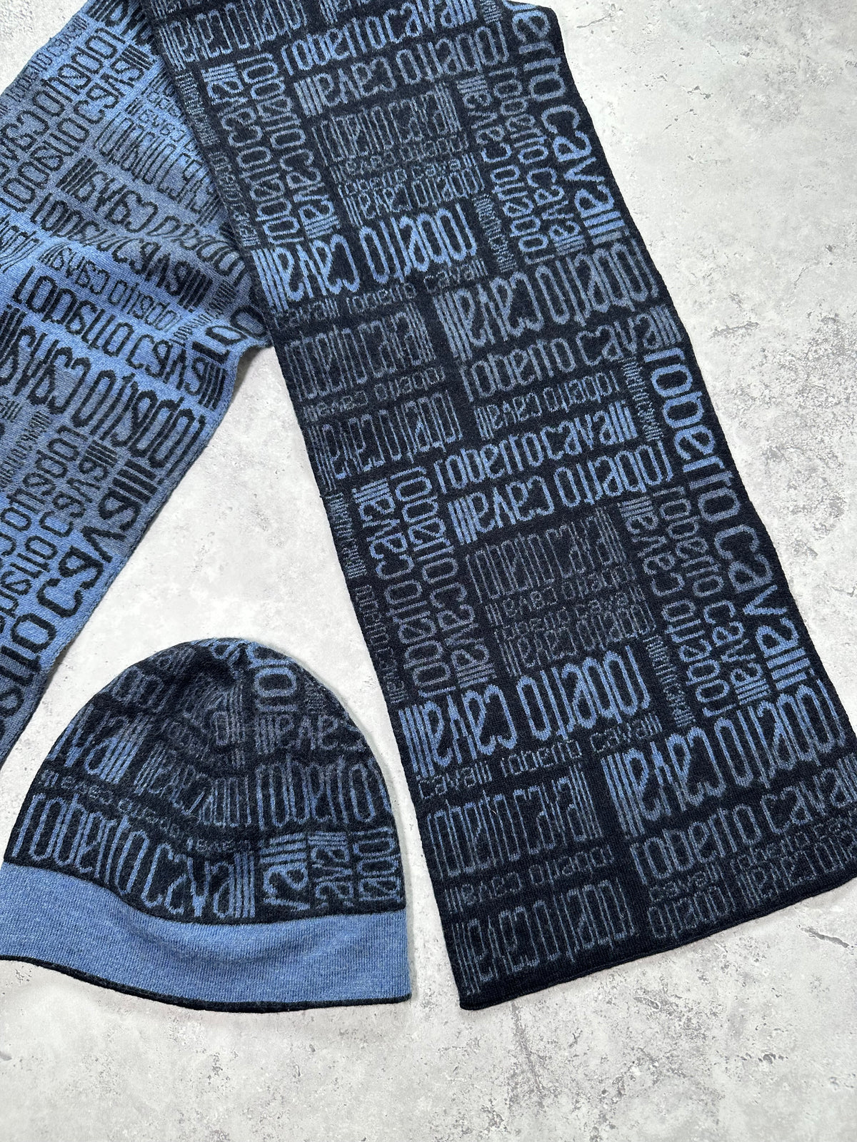 Roberto Cavalli 2010s Beanie & Scarf Set
