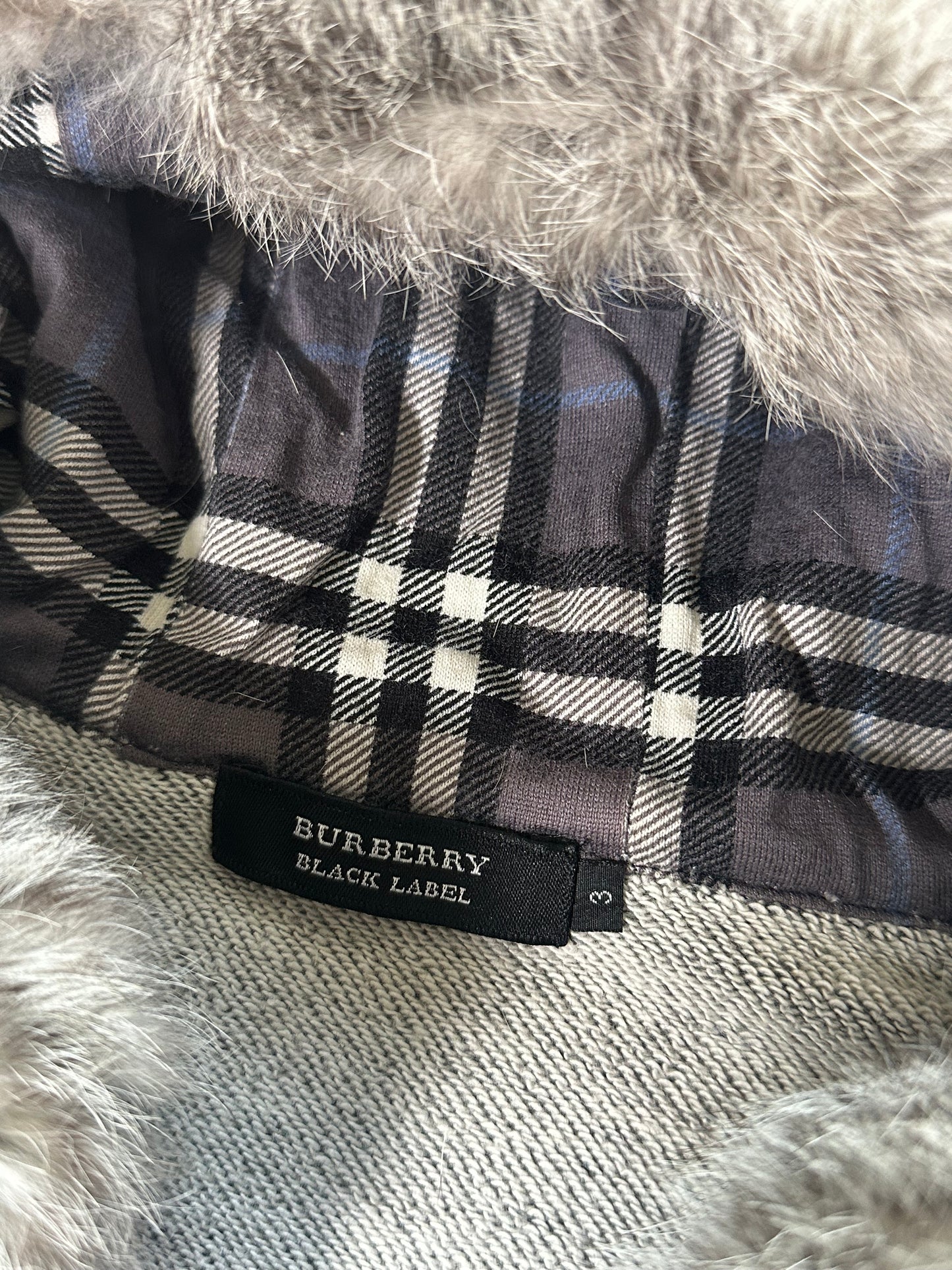 Burberry Black Label 2007 Fur Hood Zip Hoodie