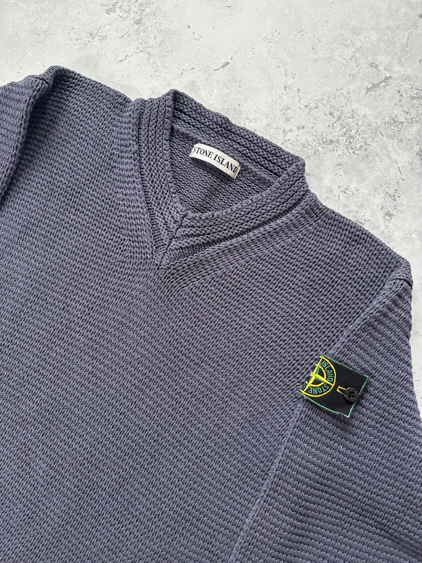 Stone Island 1999 Silk Jumper w/ Green Edge Badge