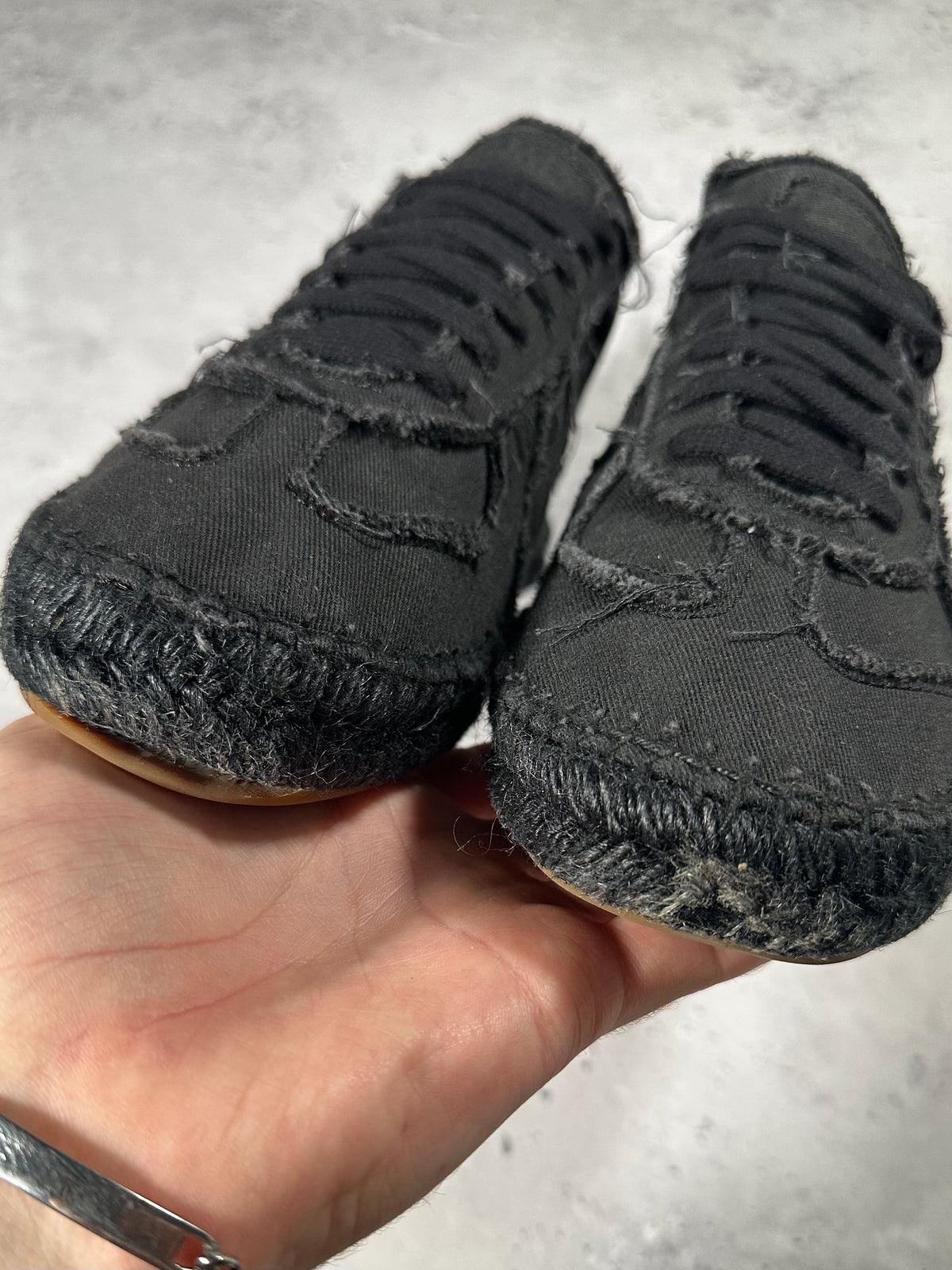 Maison Margiela Black Canvas Espadrille GAT Sneakers (EU41 / UK7 / US8)