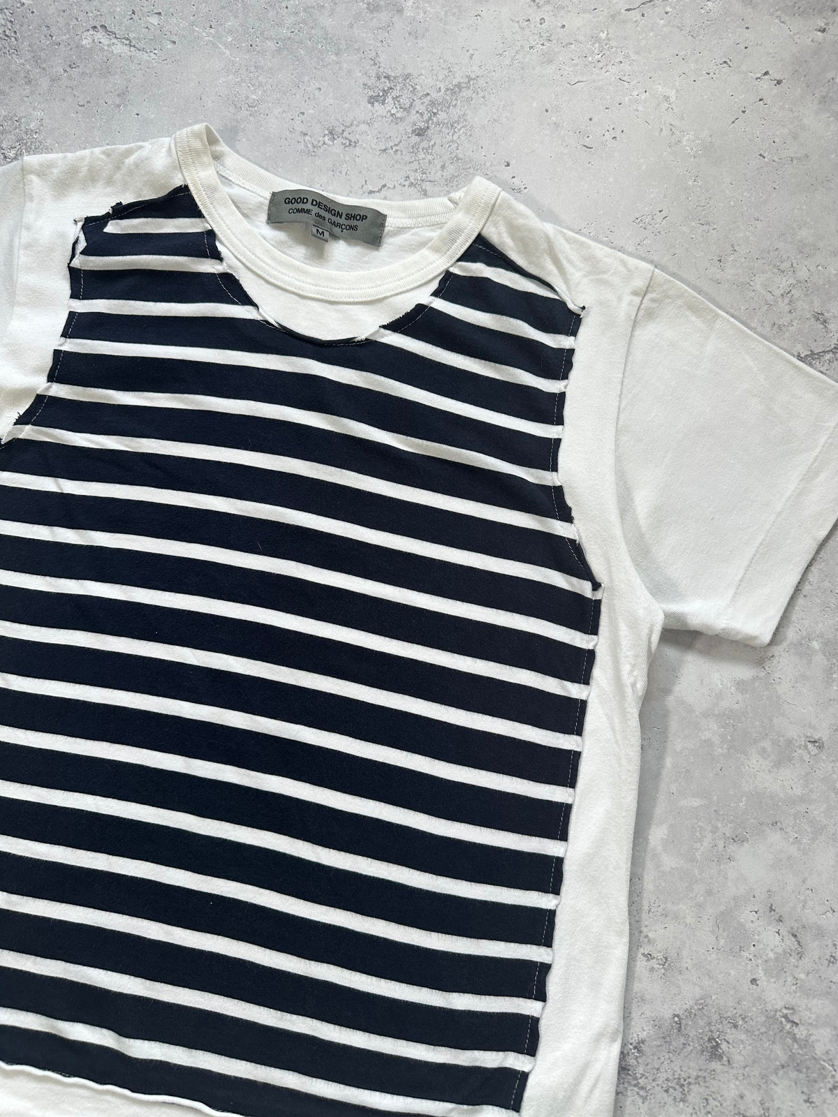 Comme des Garçons Good Design Shop AD2016 Reconstructed Striped Tshirt (S)