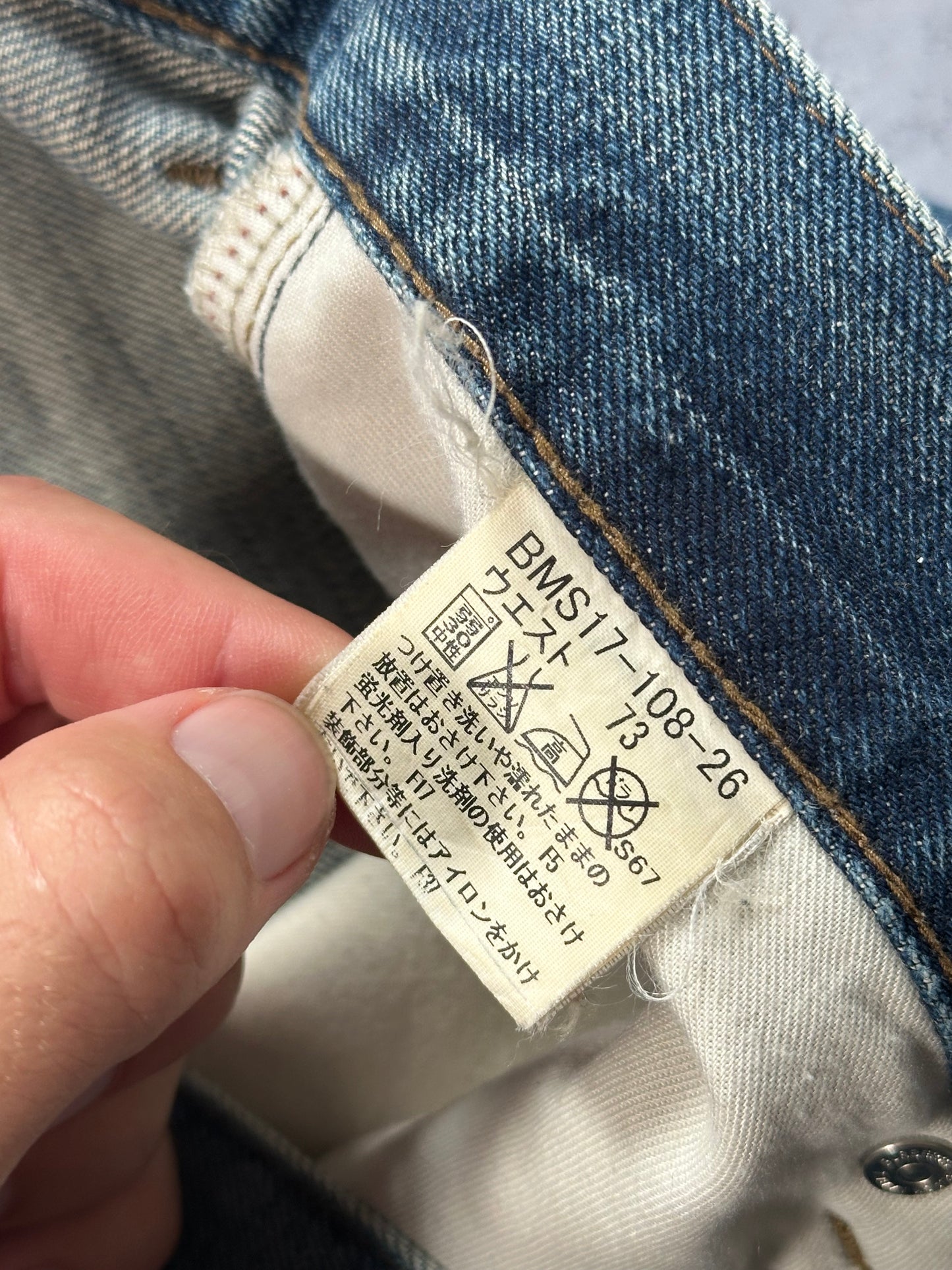 Burberry Black Label 2008 Embroidered Pocket Check Jeans (W29”/73cm)